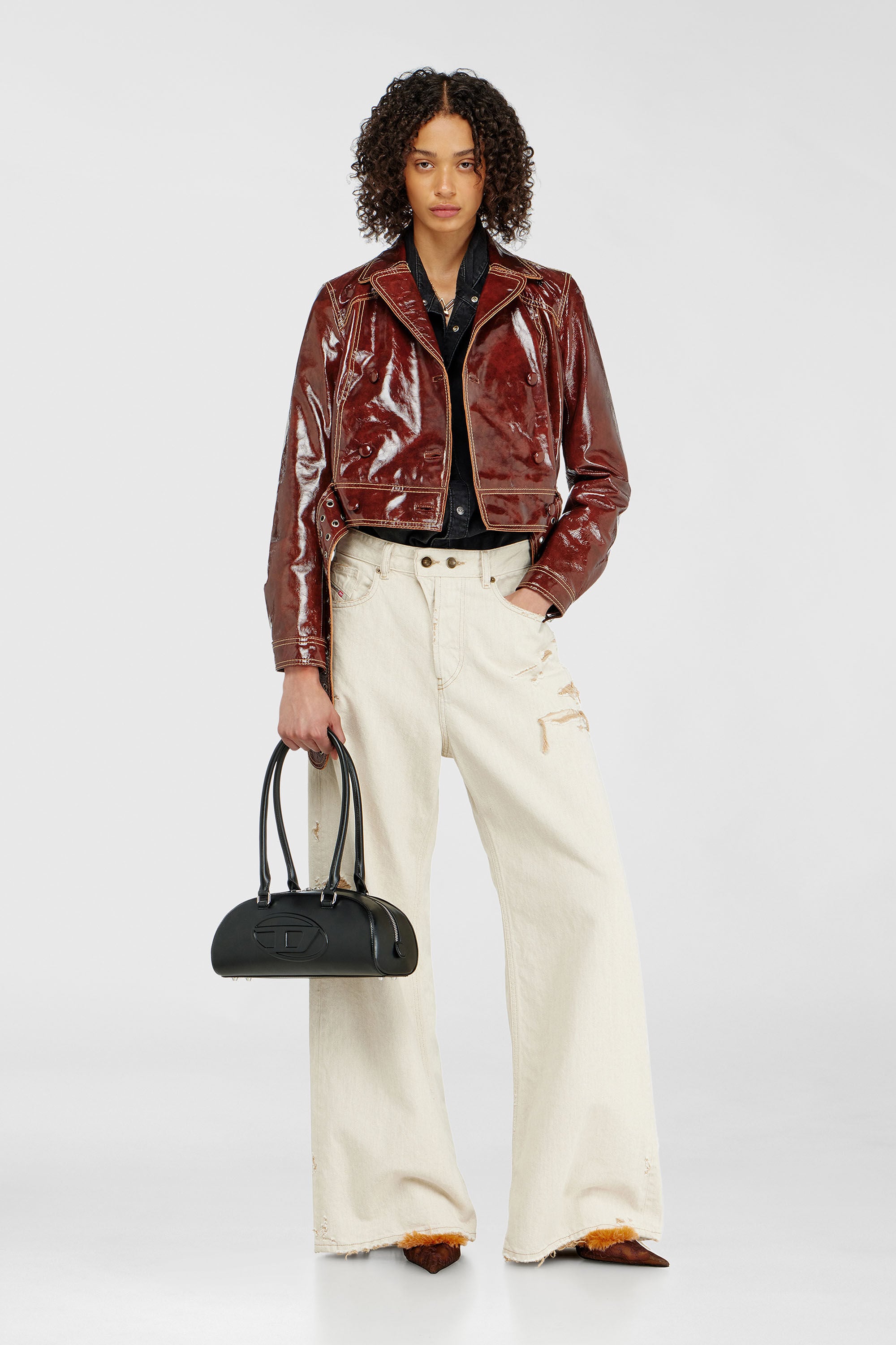Diesel - L-EGEND, Female's レザージャケット in ブラウン - 1