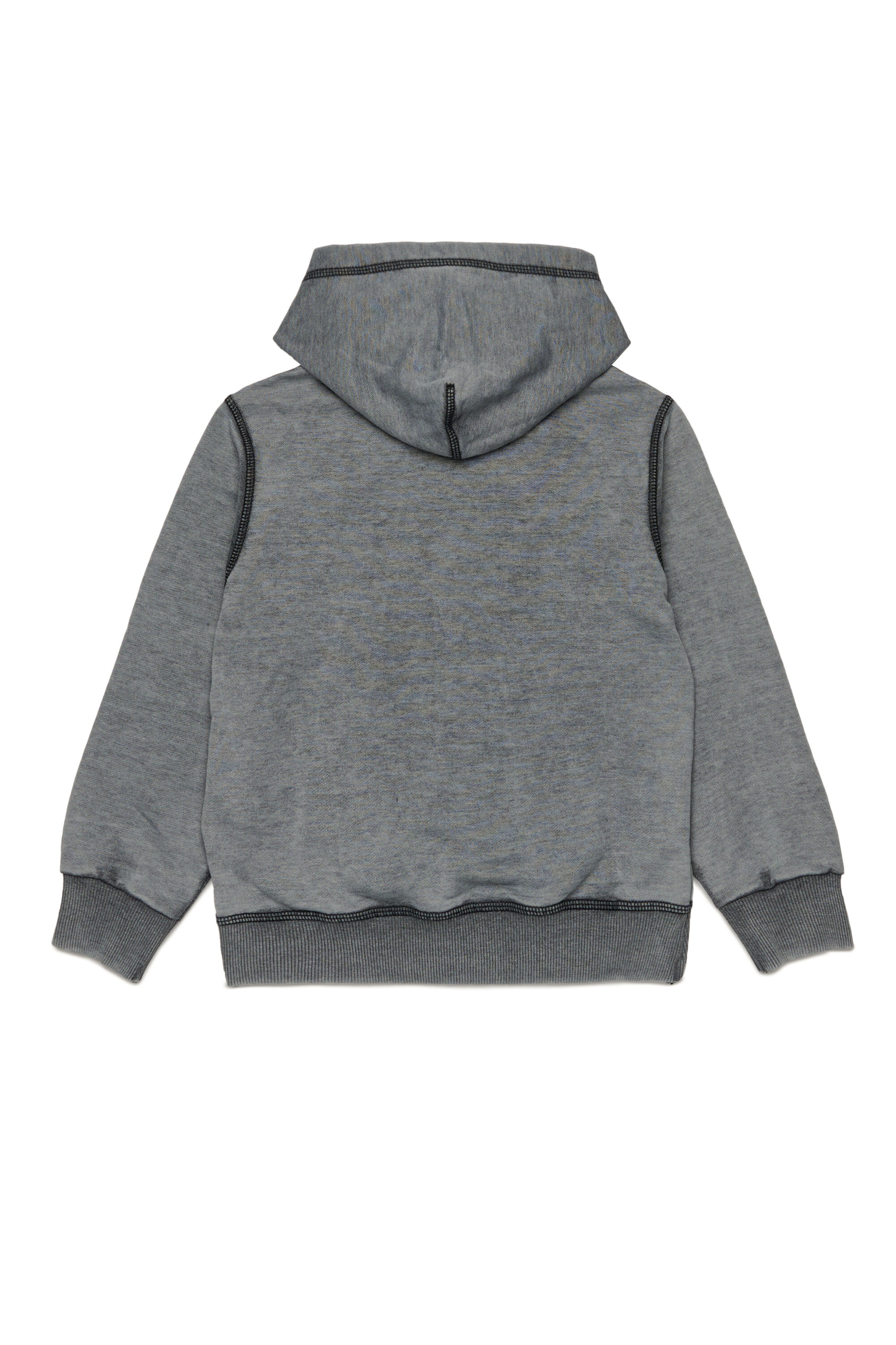 SGINNHOODL1 OVER Burnout hoodie with logo｜ブラック｜ボーイズ｜DIESEL