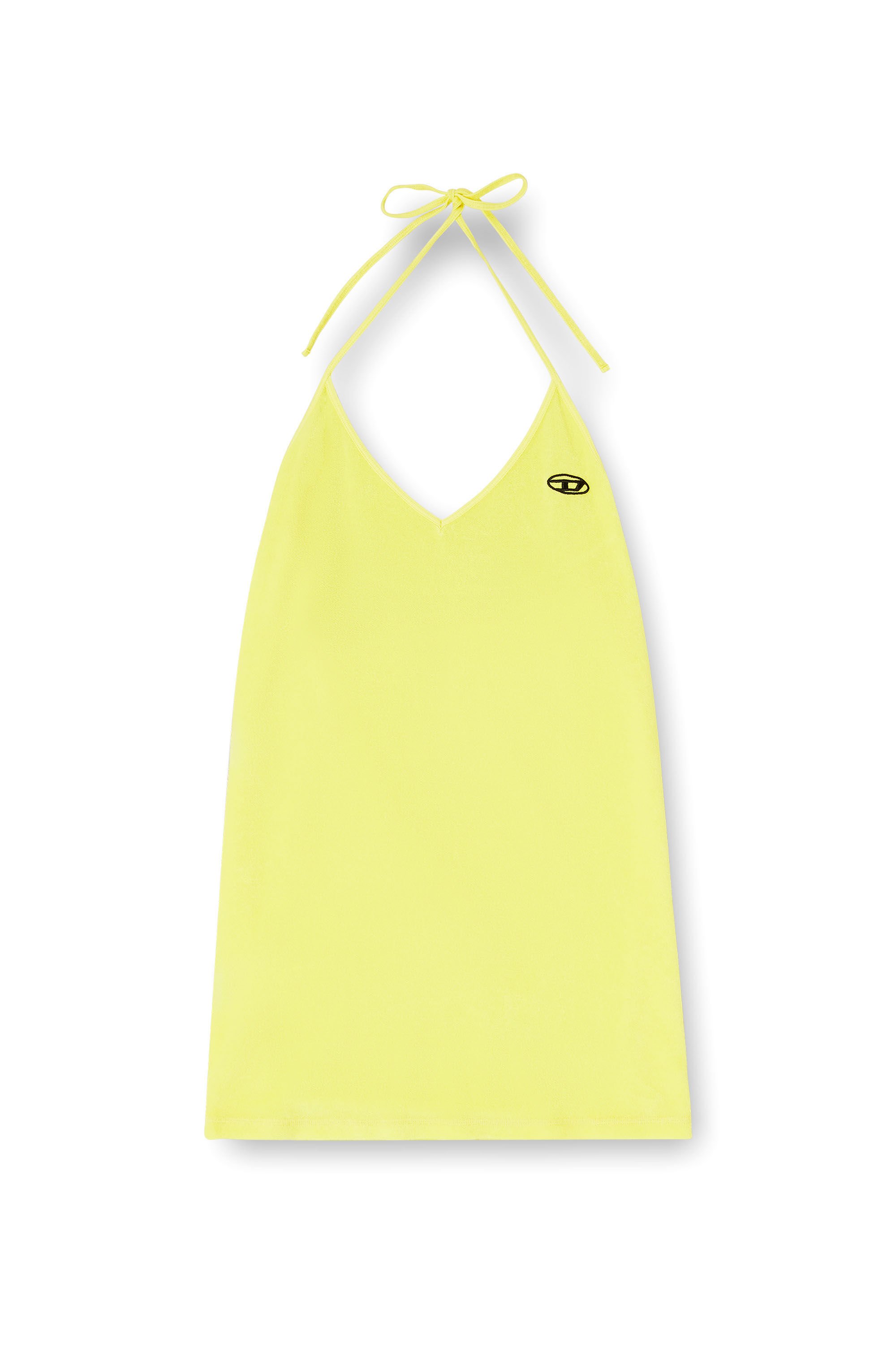 Diesel - MILVA-D-POP, Female's Mini dress in towelling fabric in イエロー - 5