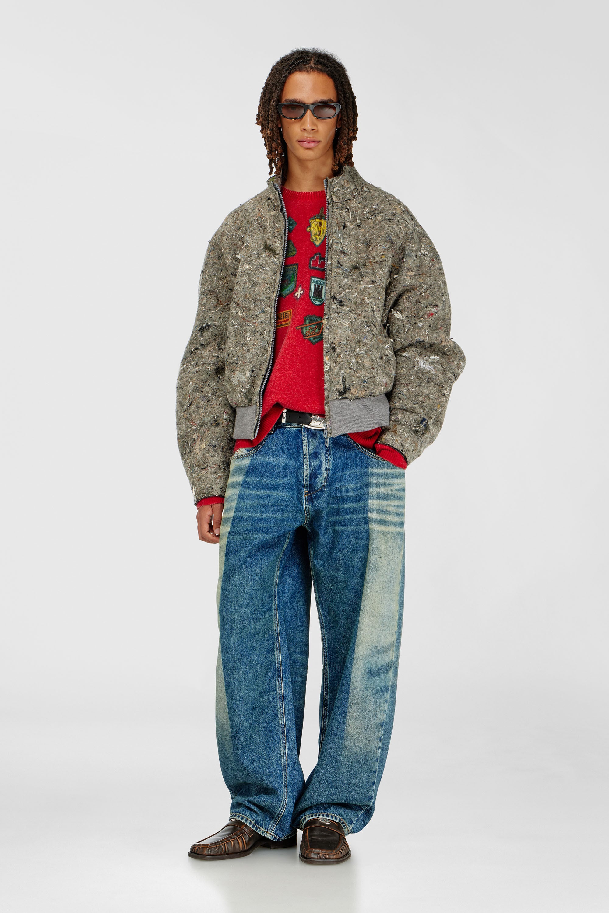 Diesel - Unisex's Relaxed Jeans 1997 D-Enim-M 09P52, ダークブルー - 1