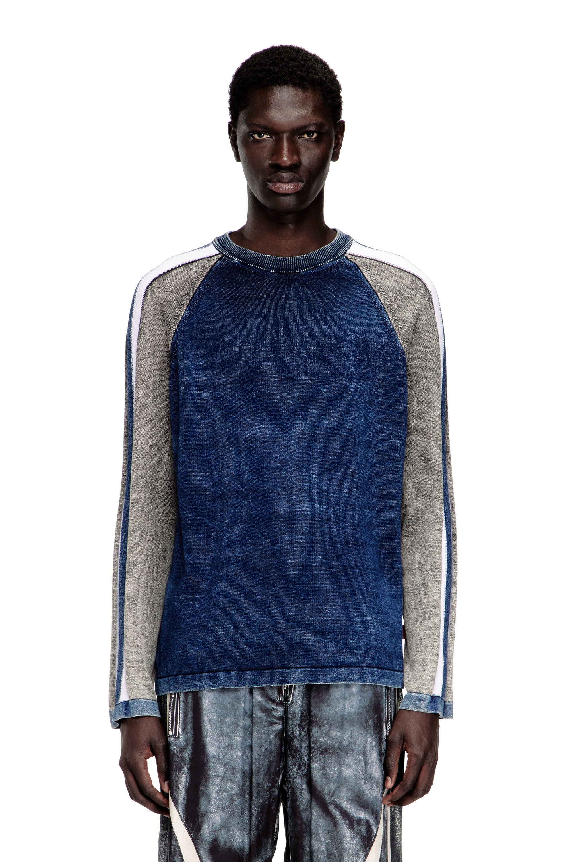 Diesel - K-HERO, Male's プルオーバーニット in ブルー/グレー - 3