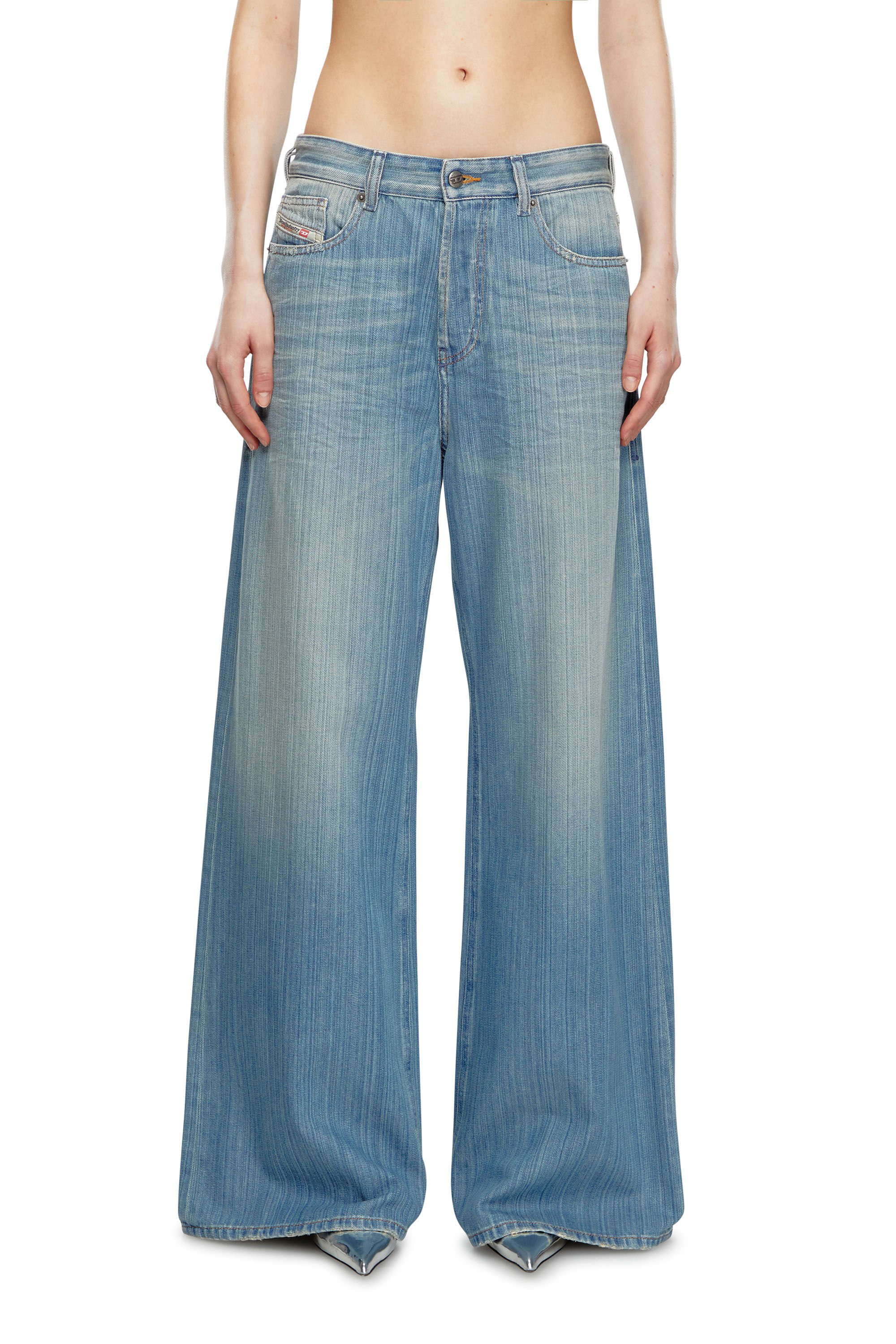 Diesel - Female's Relaxed Jeans 1996 D-Sire 09J87, ミディアムブルー - 3