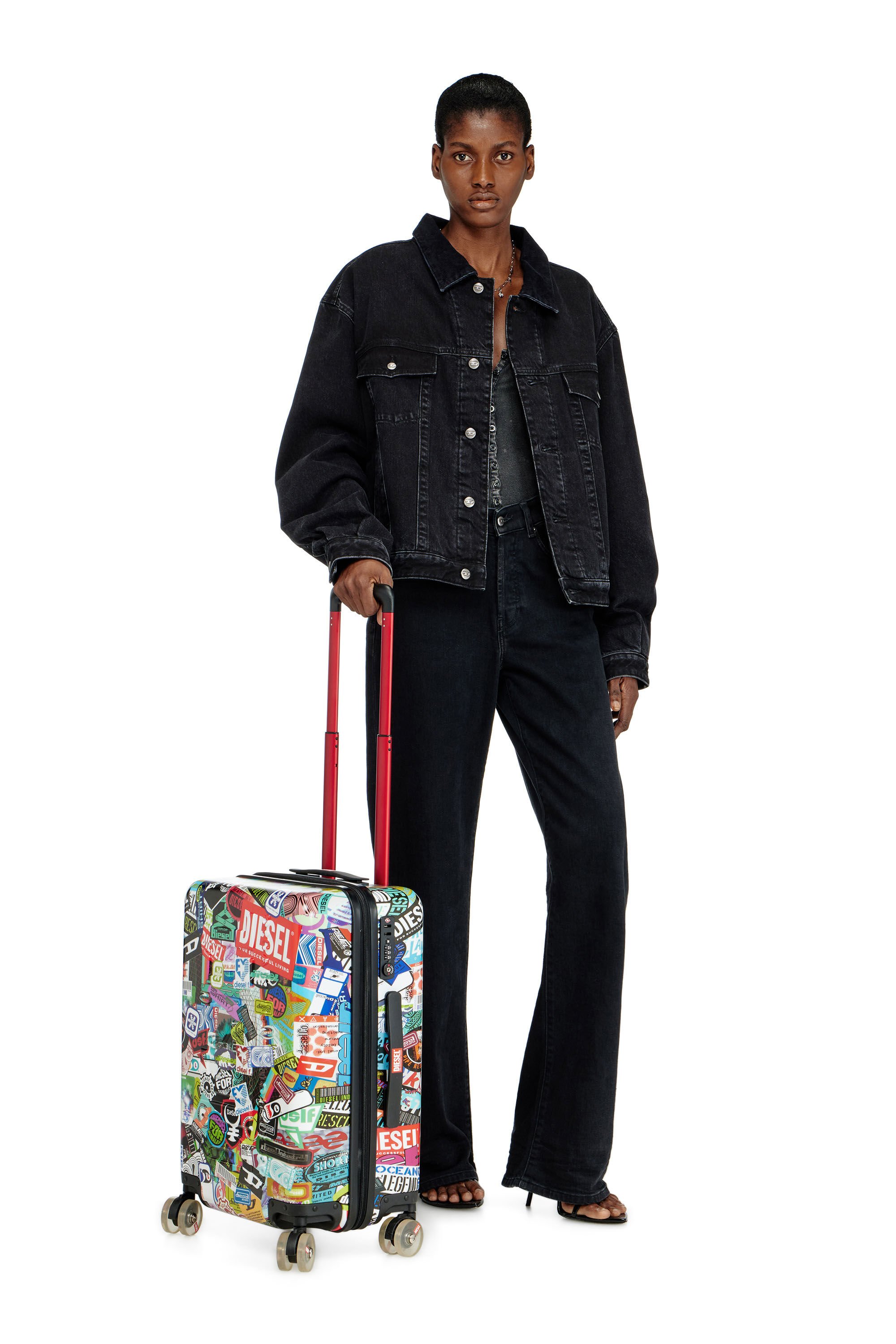 Diesel - DIESEL PC PRINTED TROLLEY-STICKERS- DSL0, Unisex's Sticker style carry‑on suitcase 20" in マルチカラー - 6