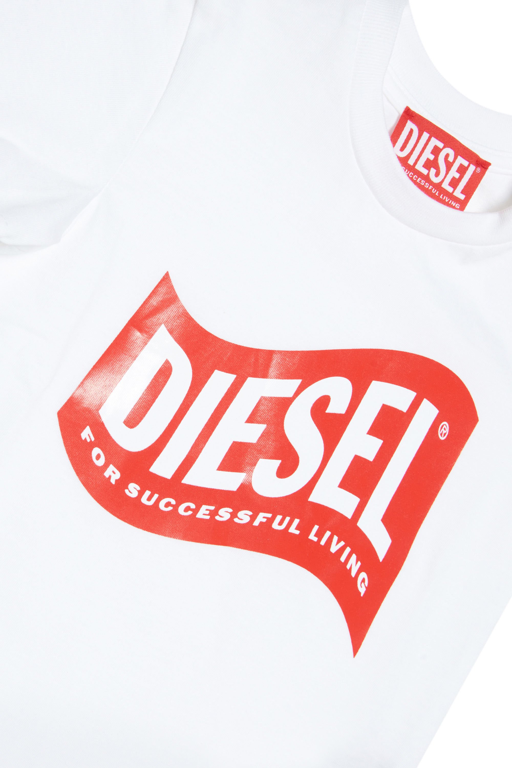 Diesel - TLINB, Unisex's ベビー 半そでTシャツ ロゴ in ホワイト - 3