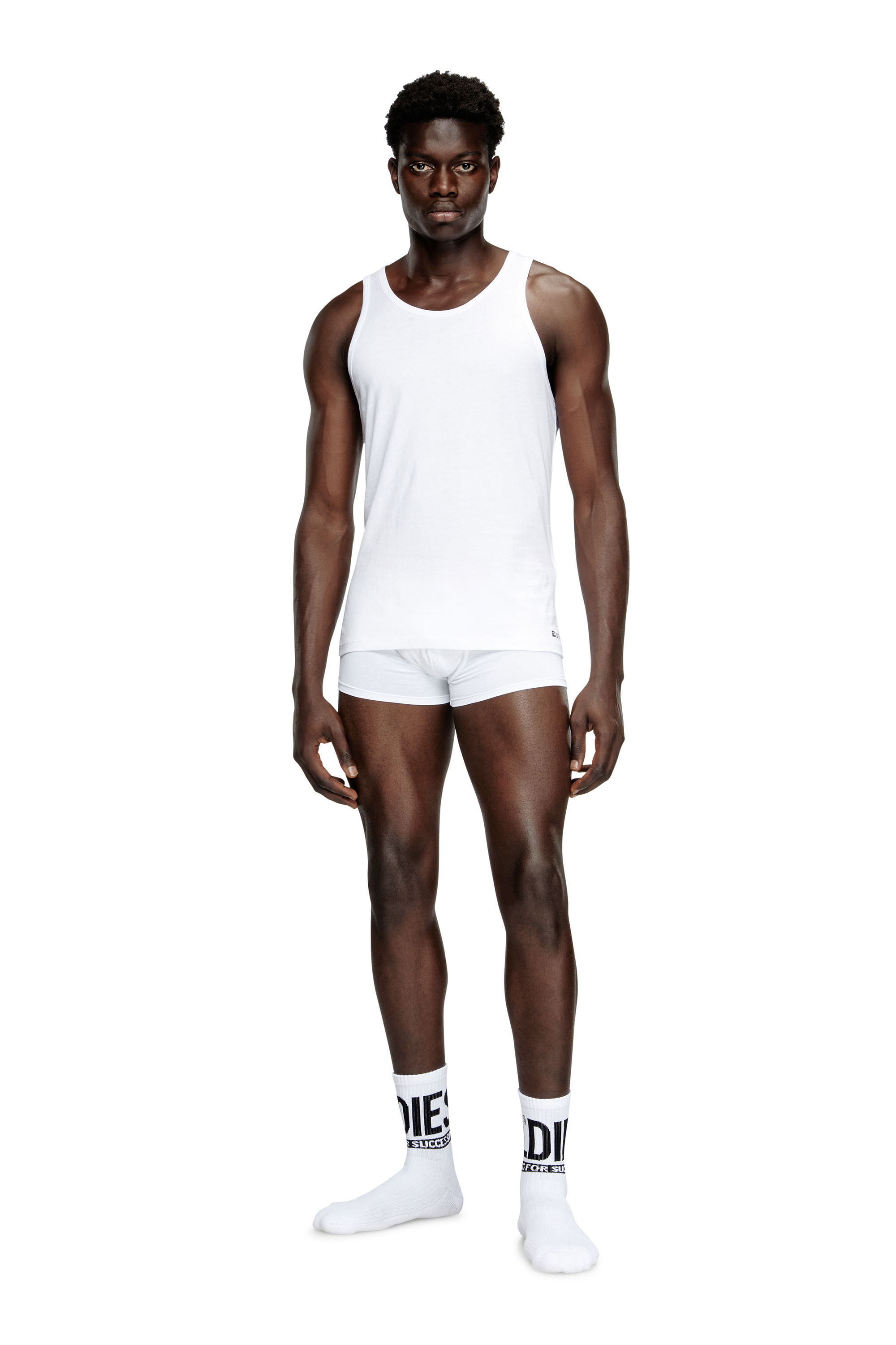 Diesel - WALTY-D-BOX-2PACK, Male's Two pack cotton tank vest in ホワイト - 1