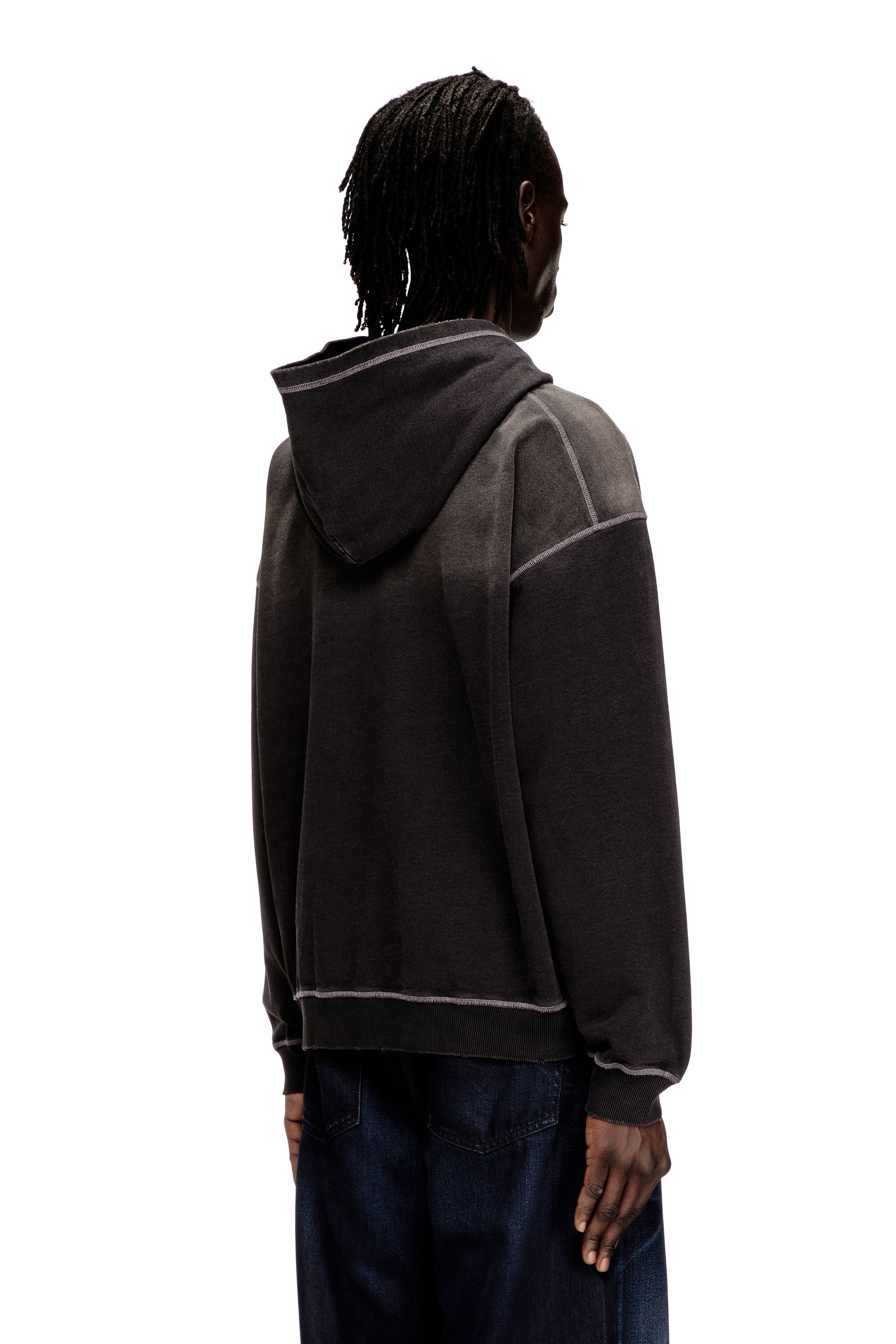 Diesel - S-BLAXTO-HOOD-ZIP, Male's ジップアップパーカー in グレー - 4