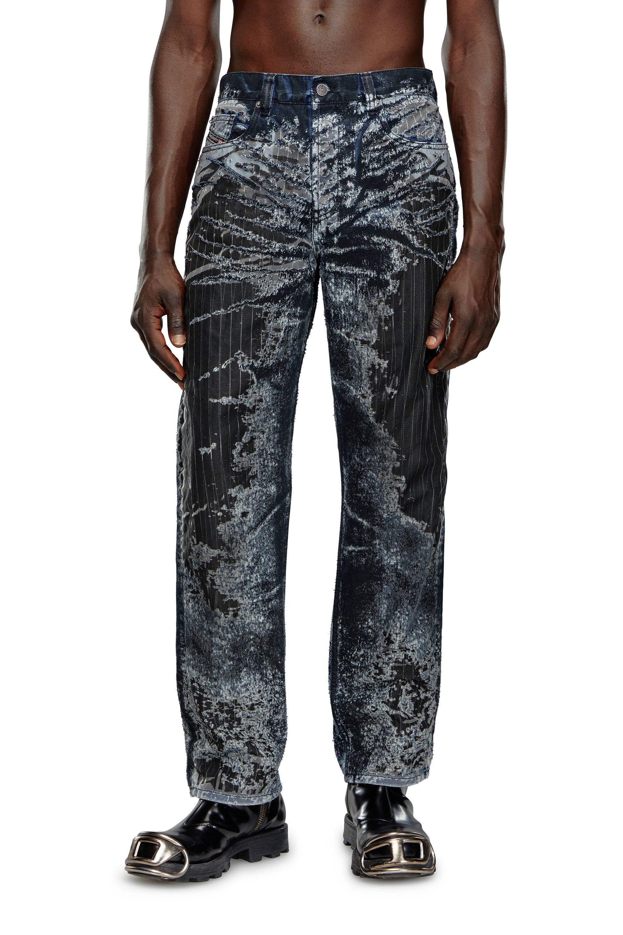 Diesel - Male's Straight Jeans 2010 D-Macs 068MU, ブラック/ブルー - 3