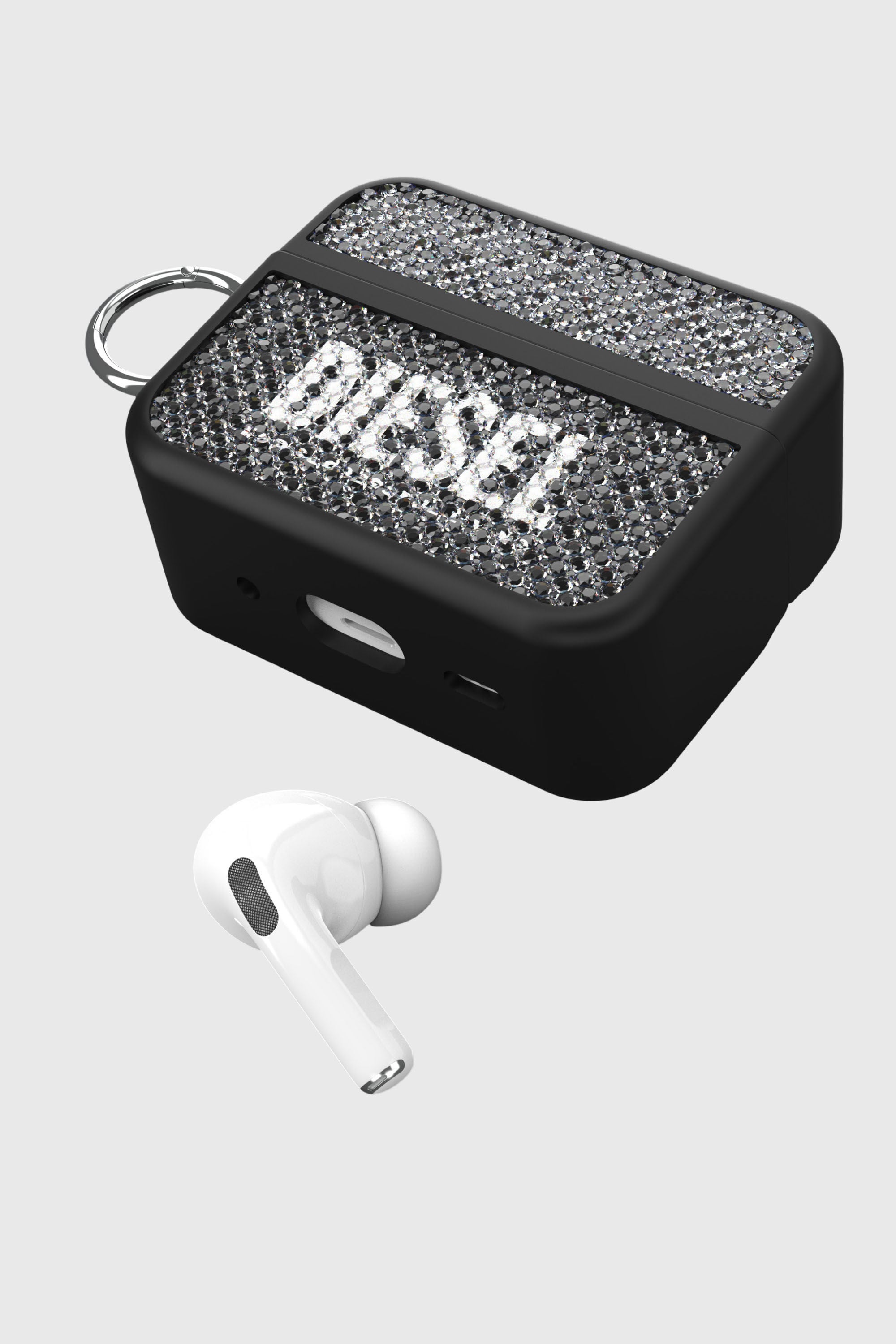 Diesel - 60195 AIRPOD CASE AIRPODS CASE, Unisex's Swarovski Crystal Case for Airpods Pro / Pro 2 in ブラック - 4