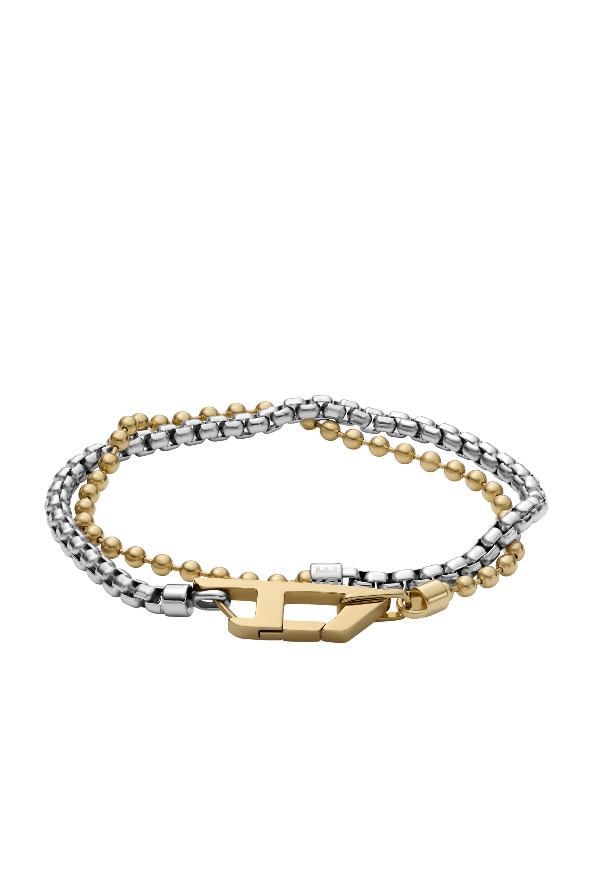 DX1570931 JEWEL Two-Tone Stainless Steel Chain Bracelet｜シルバー｜ウィメンズ｜DIESEL