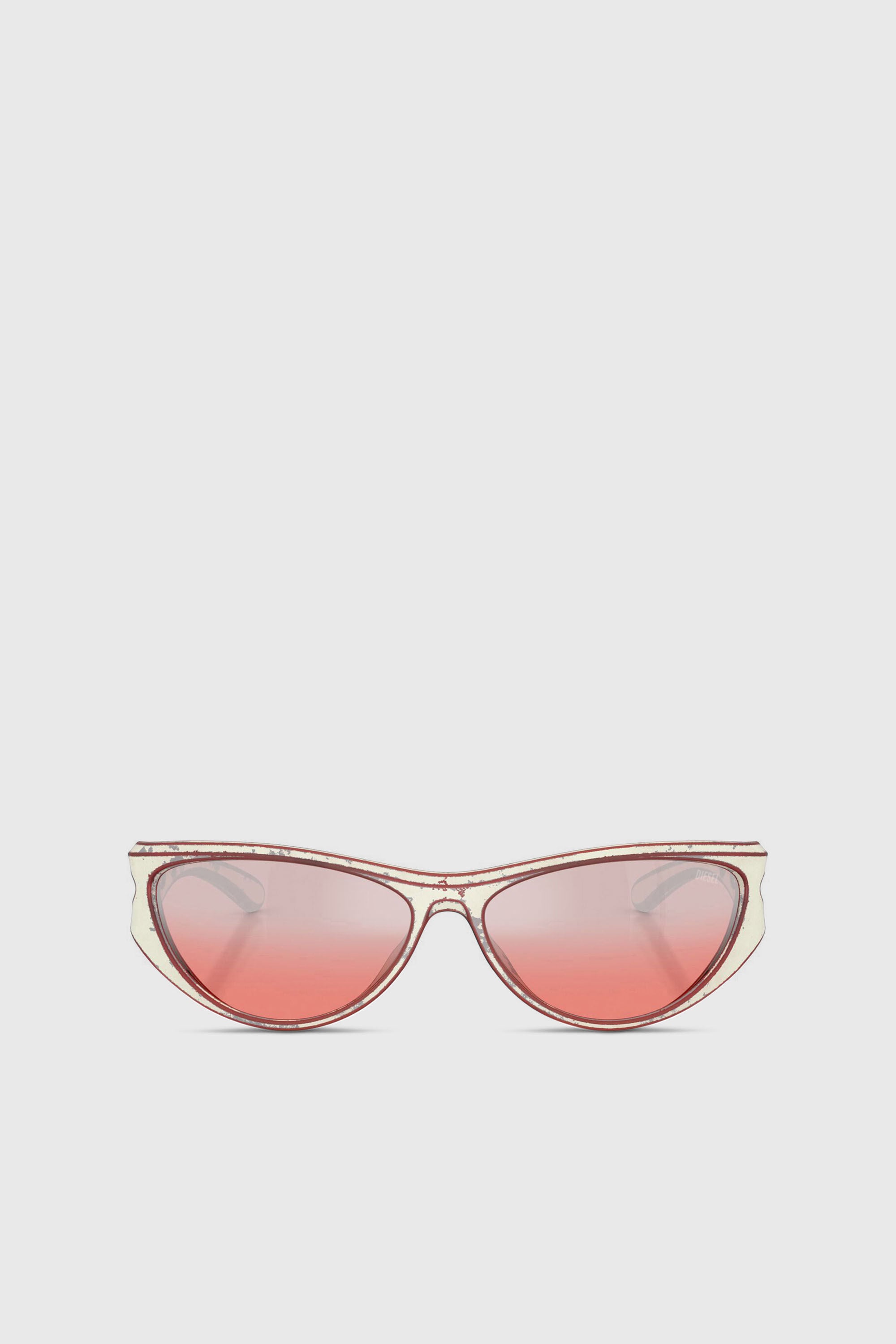 Diesel - 0DL3004U, Unisex's Cat-eye style sunglasses in レッド - 1