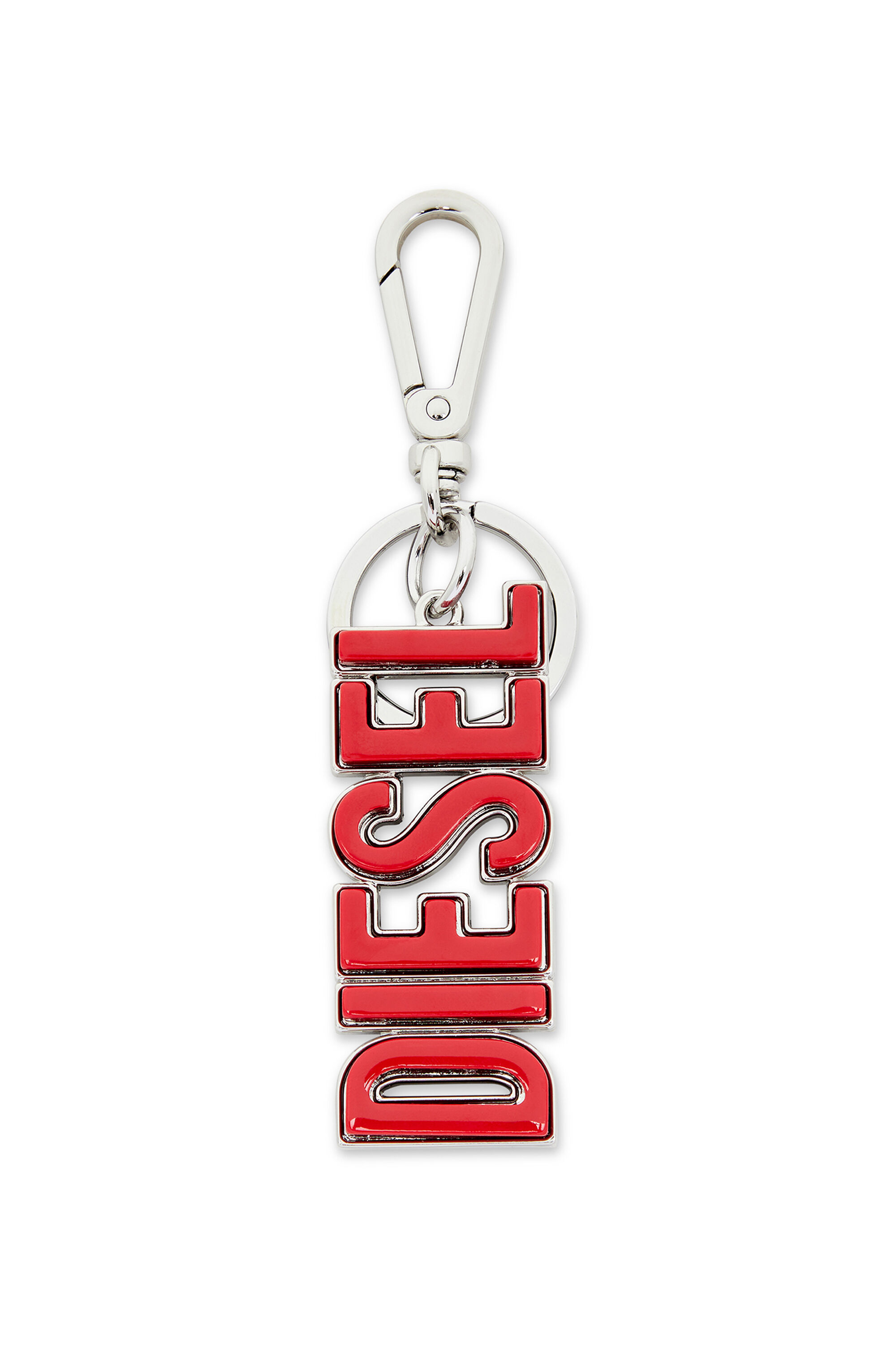 Diesel - DSL 3D KEY RING, Male's Metal and resin DIESEL keyring in ブラック/レッド - 1