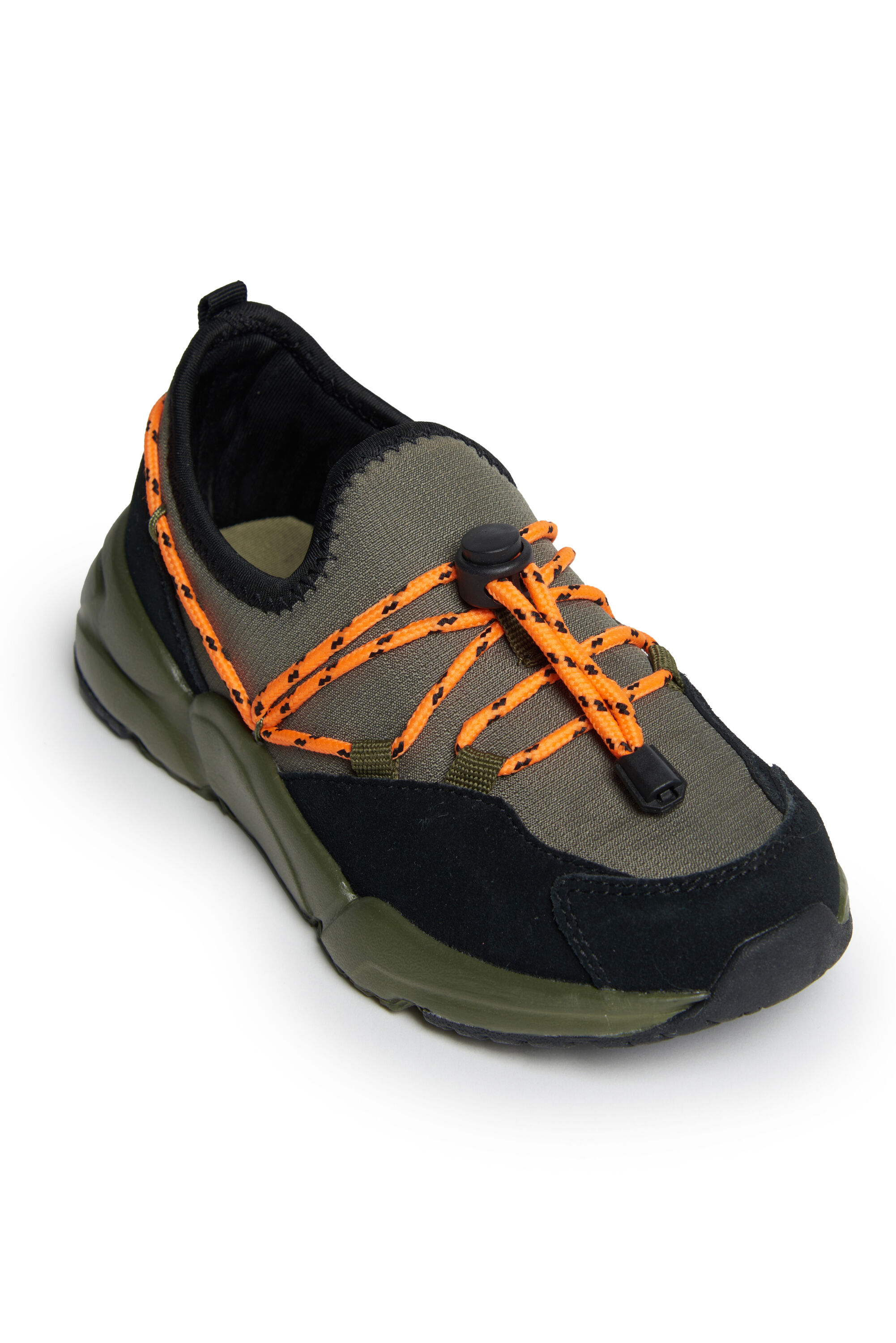 S-MILLENIUM SH Slip-on sneaker in ripstop and suede｜グリーン  