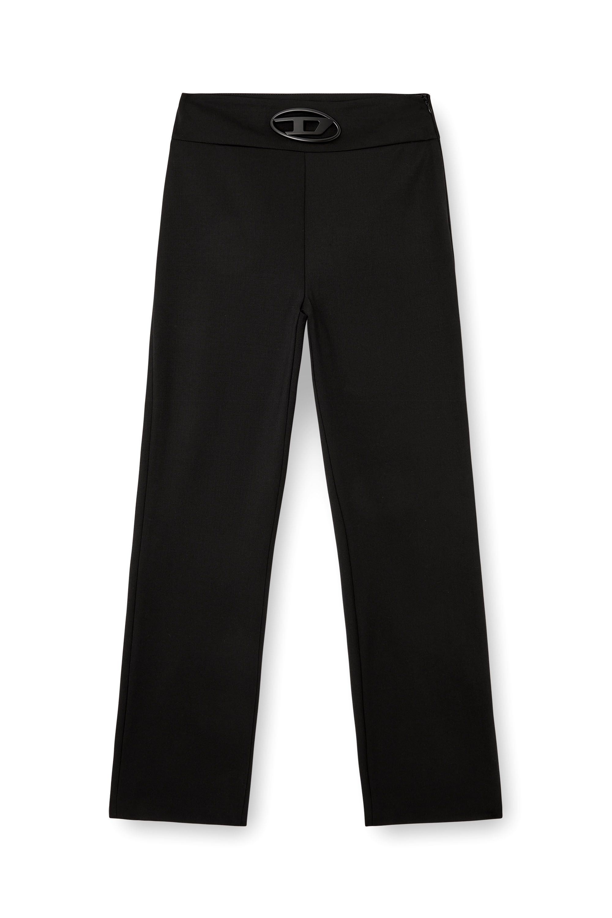 Diesel - P-ERSY, Female's High waisted wool twill pants in ブラック - 2