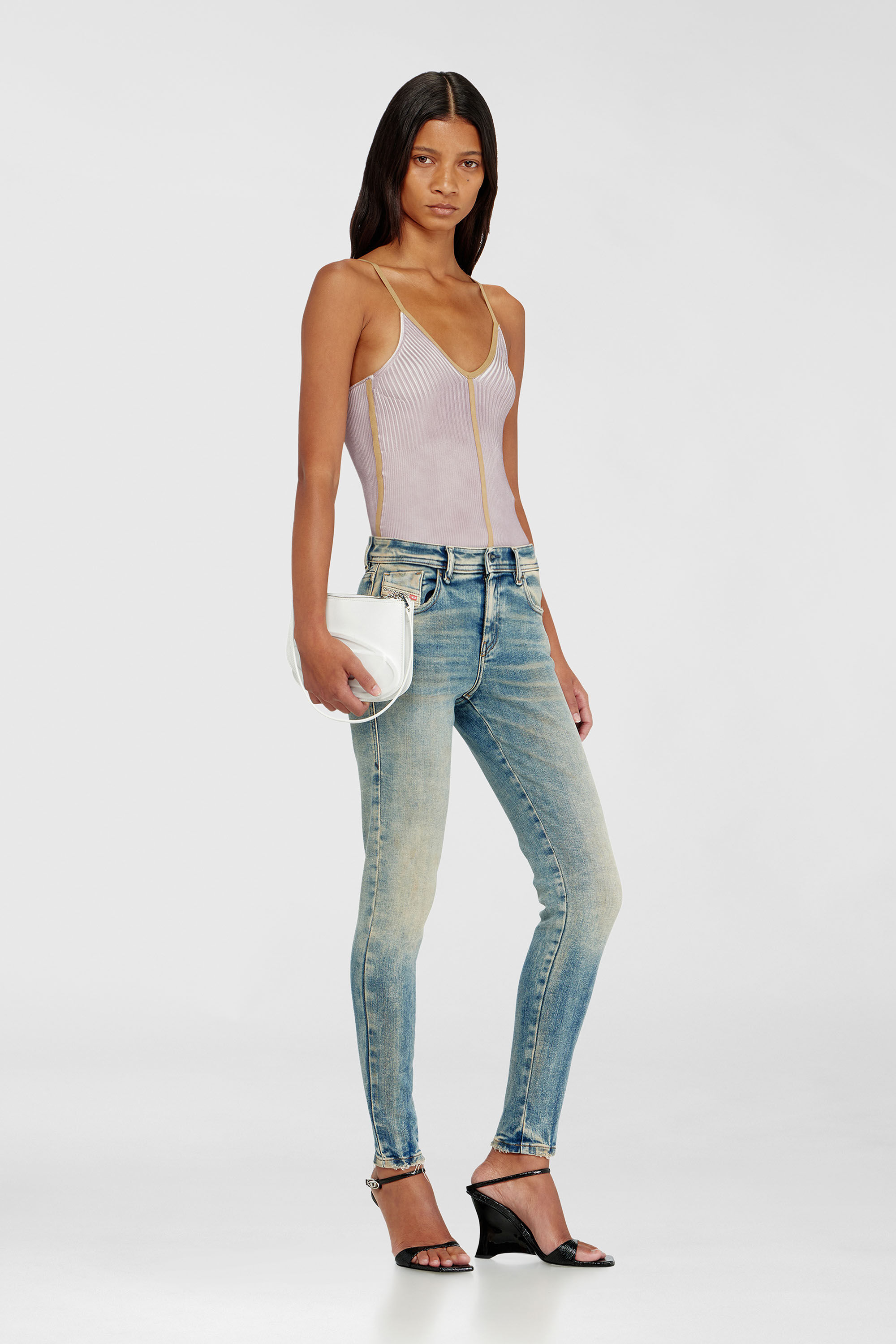 Diesel - Female's Skinny Jeans 2017 Slandy 09P73, ミディアムブルー - 1