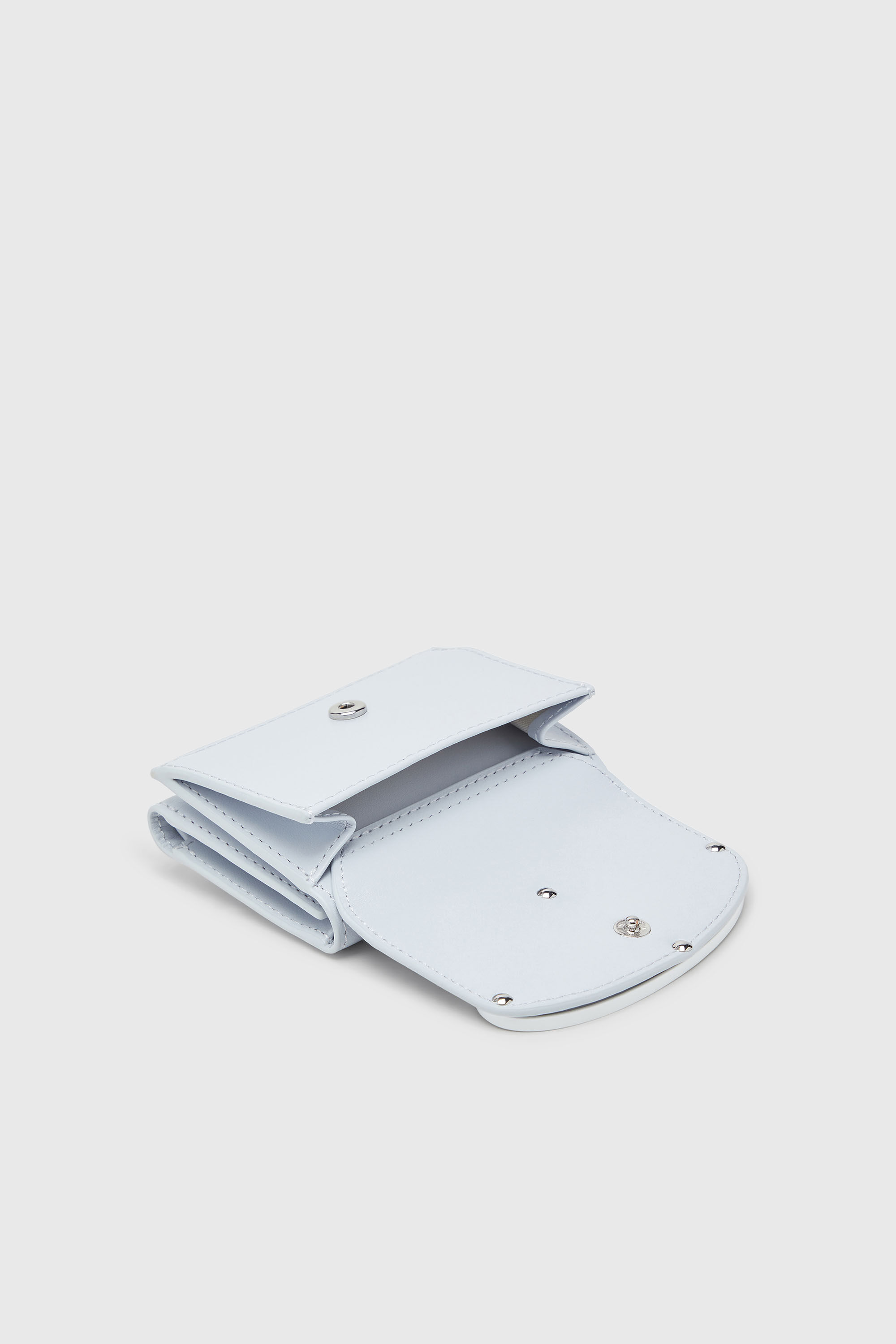 Diesel - 1DR TRI FOLD COIN XS II, Female's Tri-fold wallet in pastel leather in ライトブルー - 4