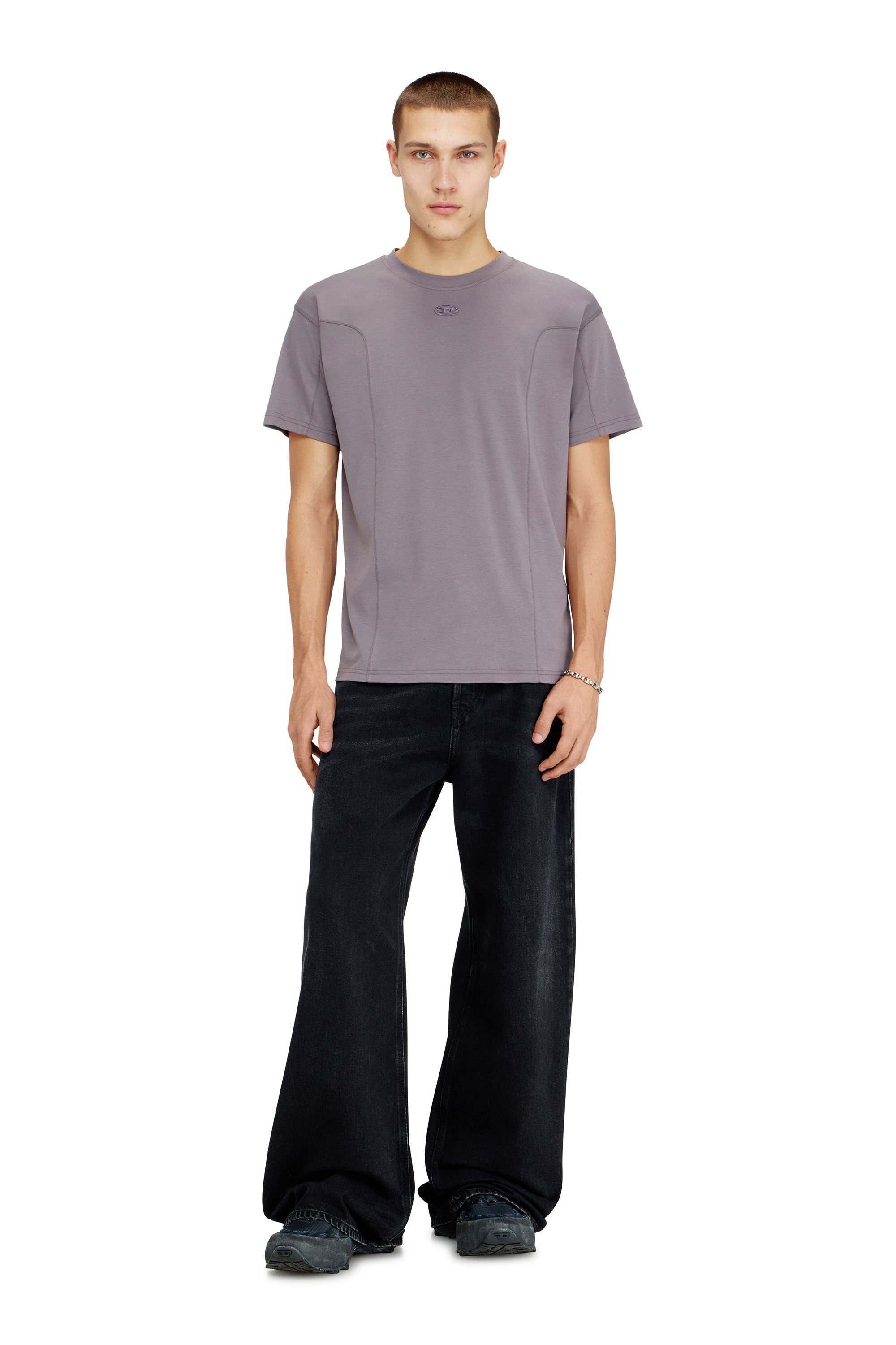 Diesel - T-NORM-INT, Male's Tシャツ in グレー - 1