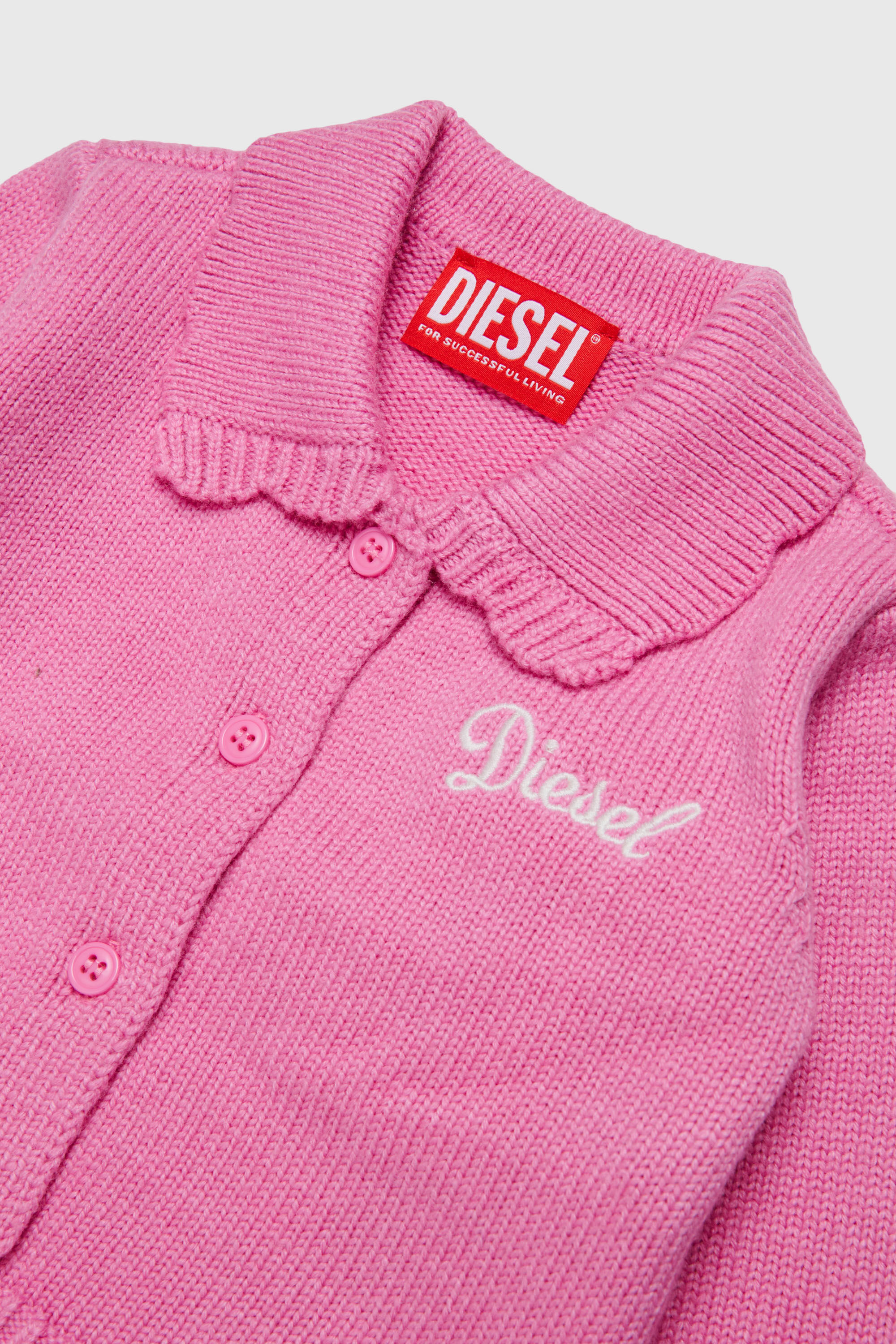 Diesel - KSCALOB, Female's カーディガン in ピンク / ホワイト - 3