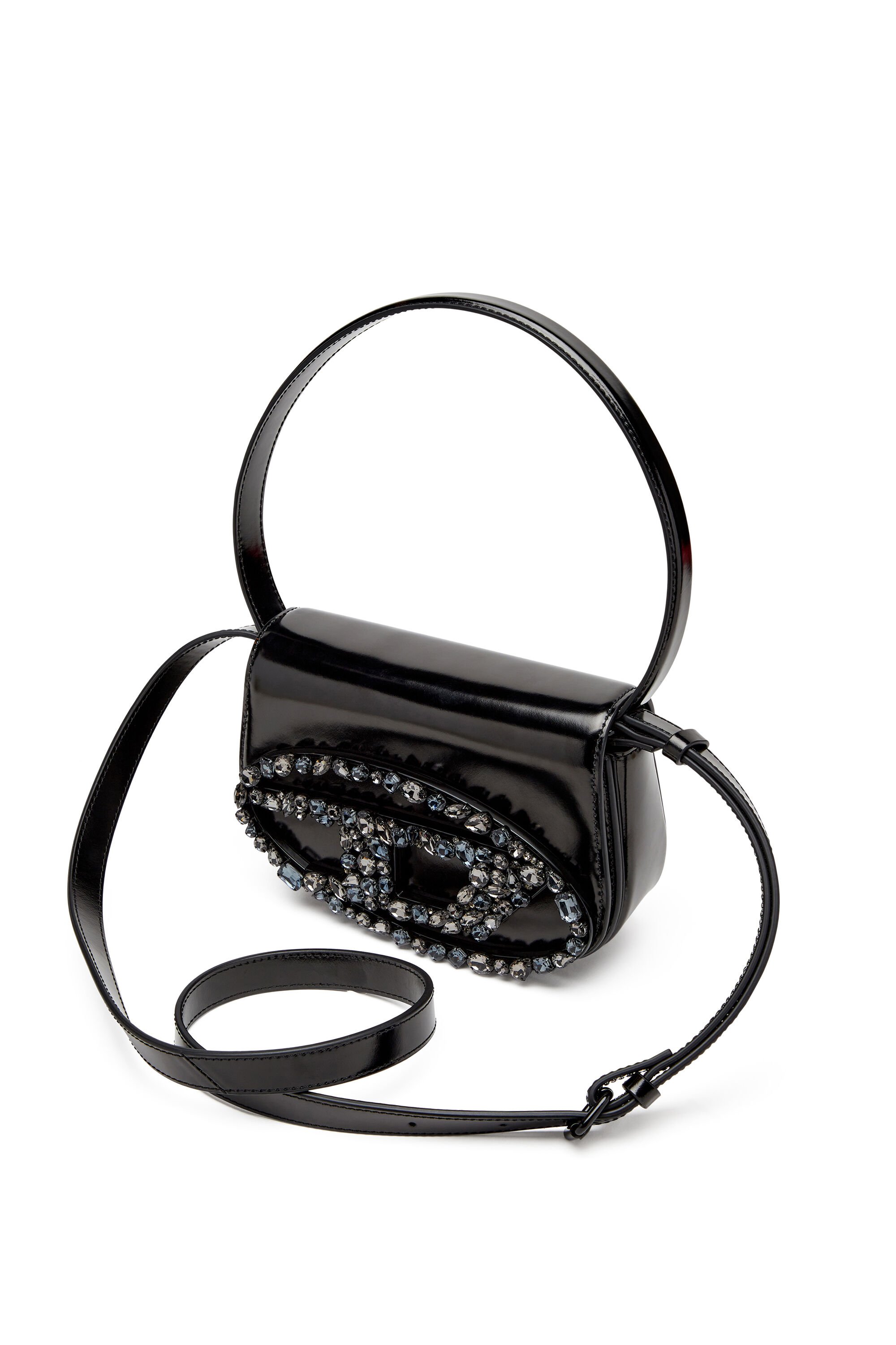 Diesel - 1DR, Female's 1DR-Iconic shoulder bag in mirror leather in ブラック - 6