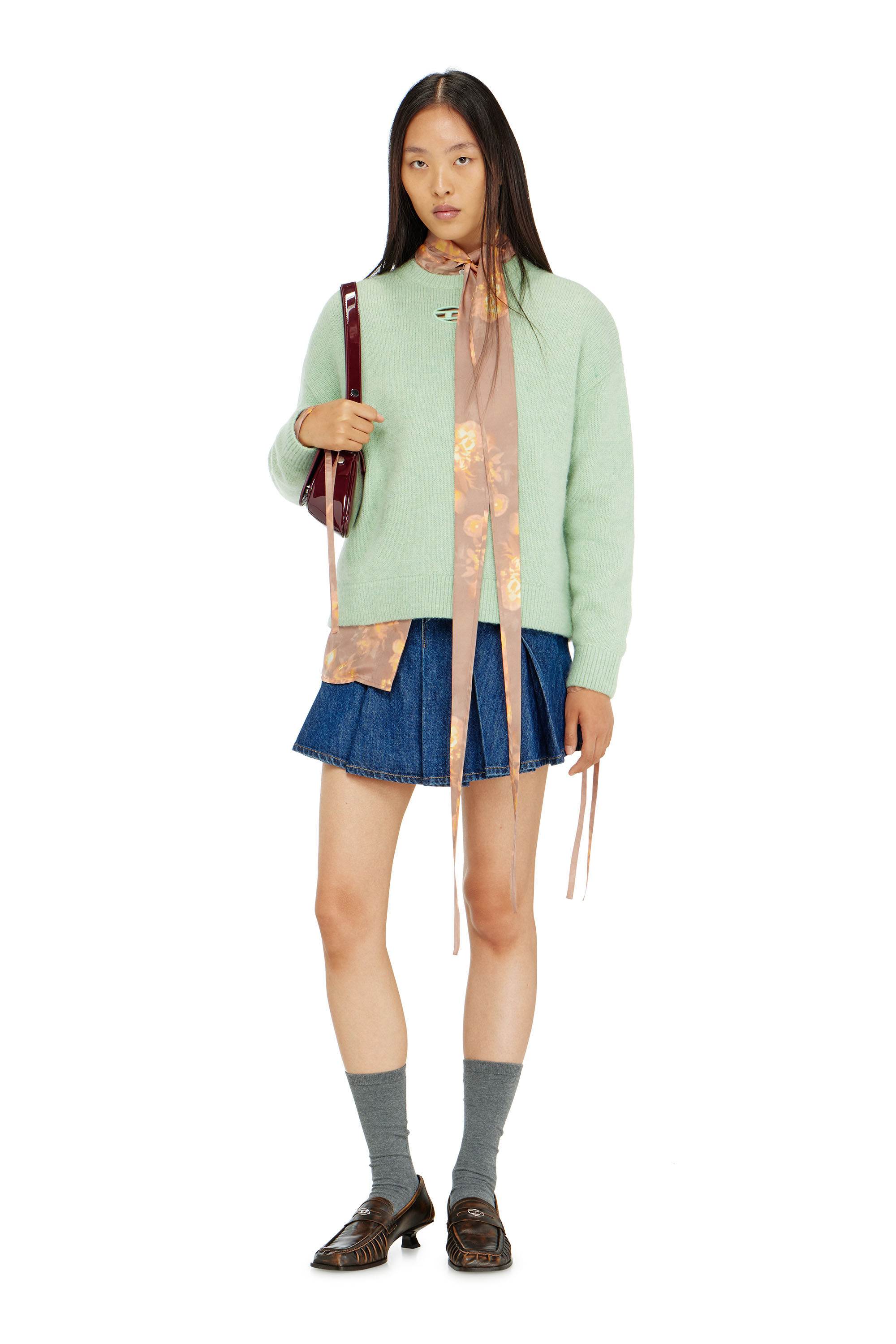 Diesel - M-AREETA, Female's プルオーバーニット in ウォーターグリーン - 1