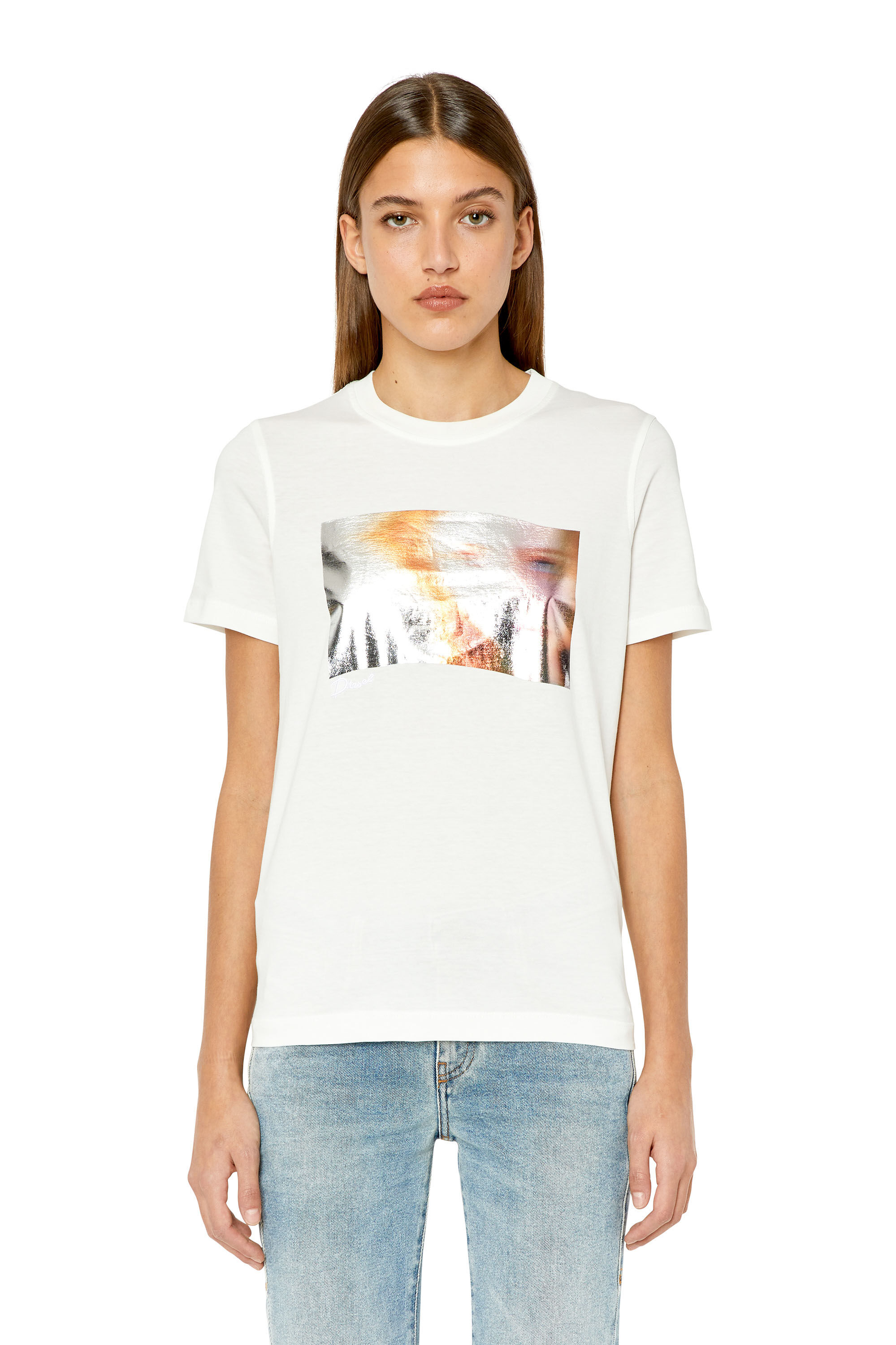 Diesel - T-REG-G3, Female's Tシャツ クルーネック フォトプリント in ホワイト - 2
