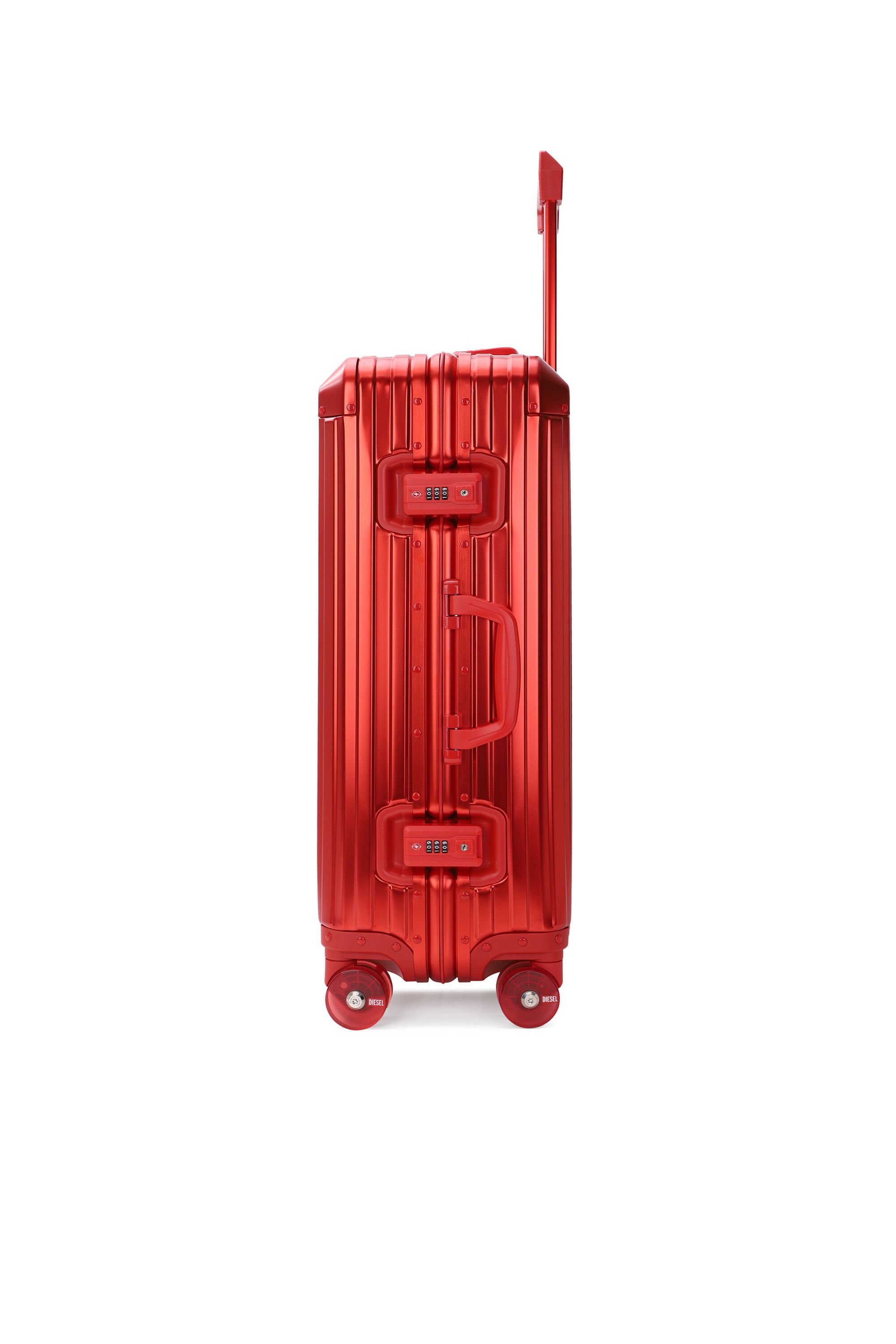 Diesel - DIESEL ALUMINUM TROLLEY- DSL002, Unisex's Aluminum suitcase size M in レッド - 3