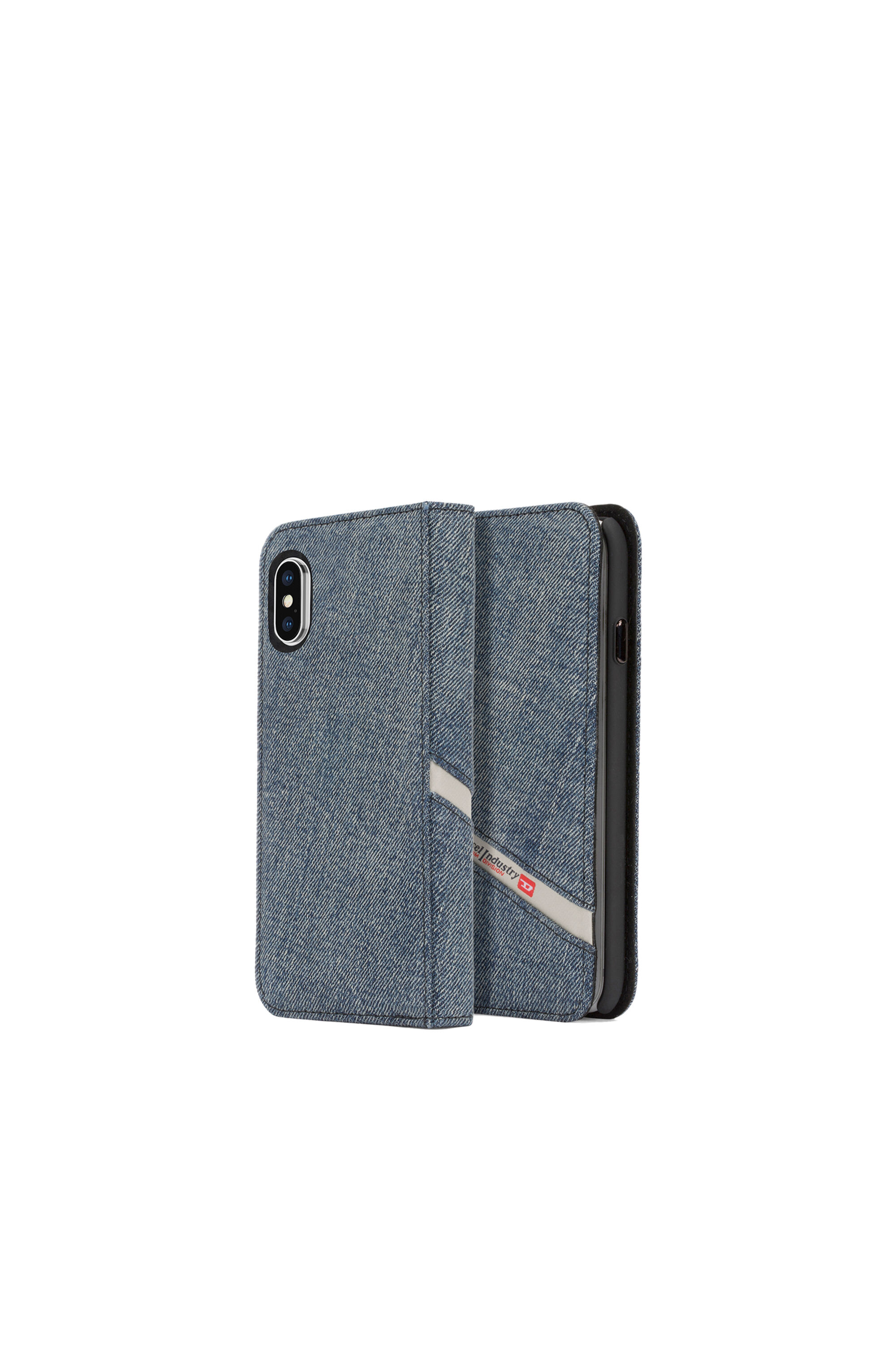 Diesel - DENIM IPHONE X FOLIO, ブルージーンズ - Image 1