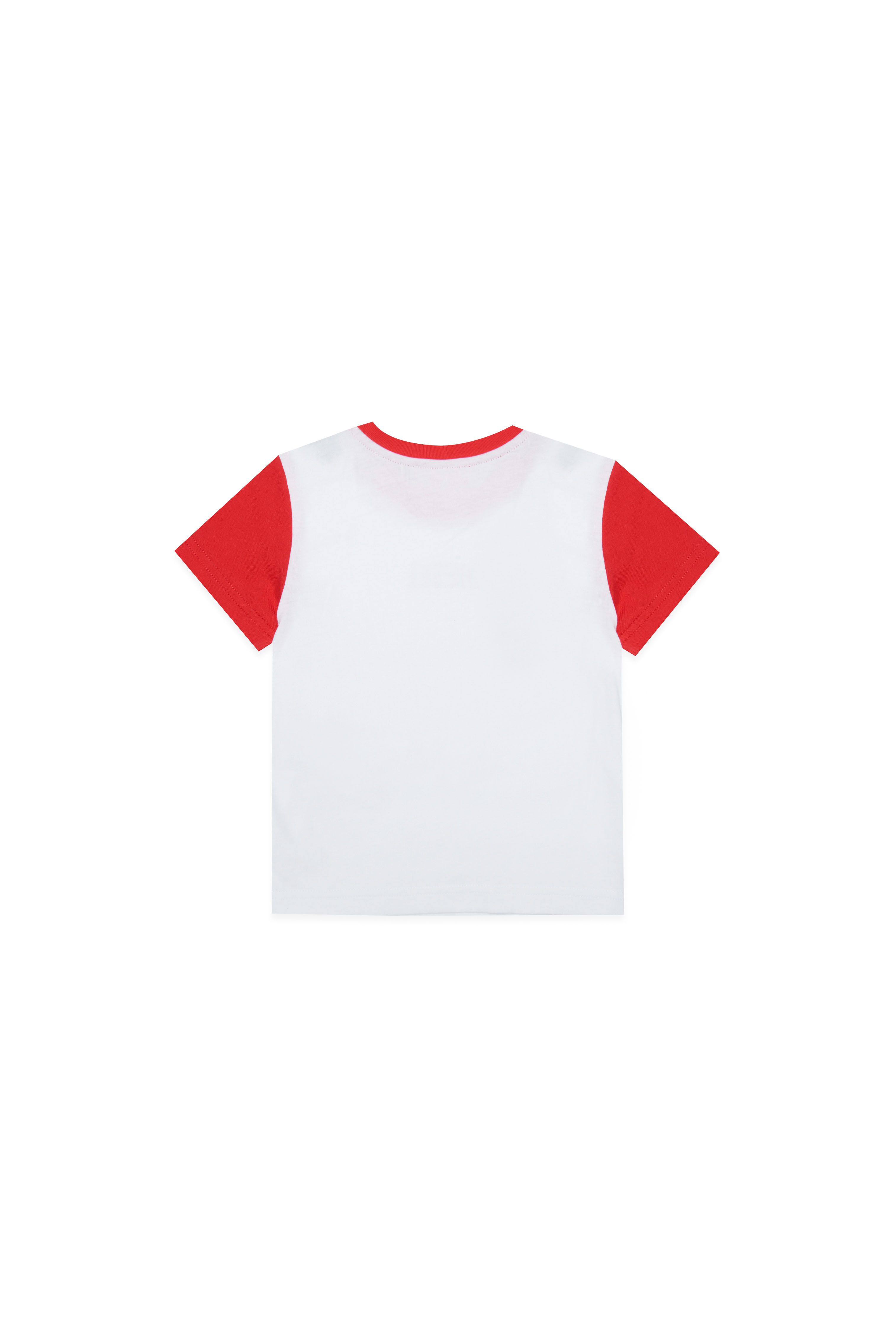 Diesel - MTANTEB, Male's ベビー Tシャツ ロゴ in ホワイト/レッド/ブルー - 2