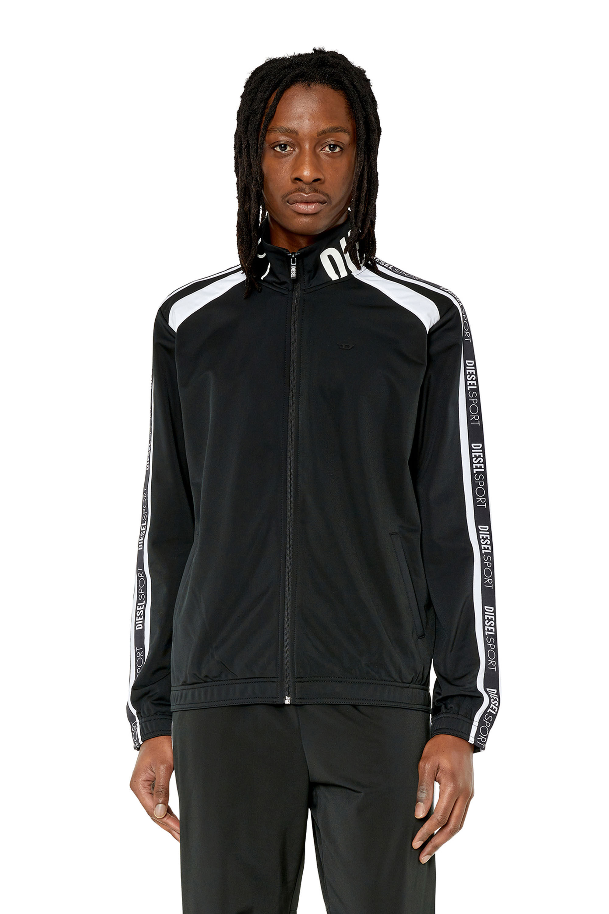 Diesel - AMST-ETHEL-HT13, Male's トラックジャケット DIESEL SPORT in ブラック - 3