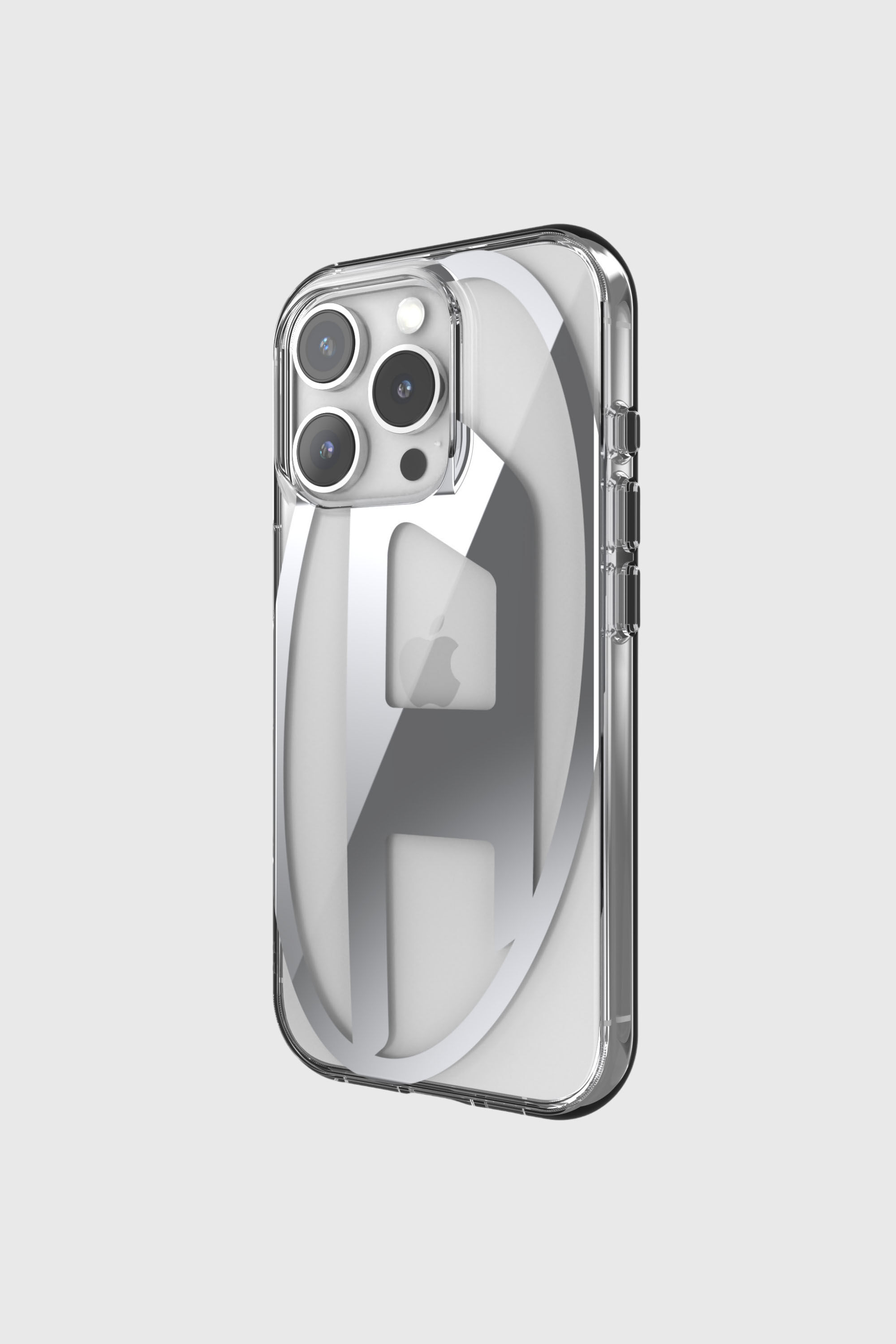 Diesel - 60140 AOP CASE, Unisex's Oval D Mirror Case for iP 16 Pro in シルバー - 3