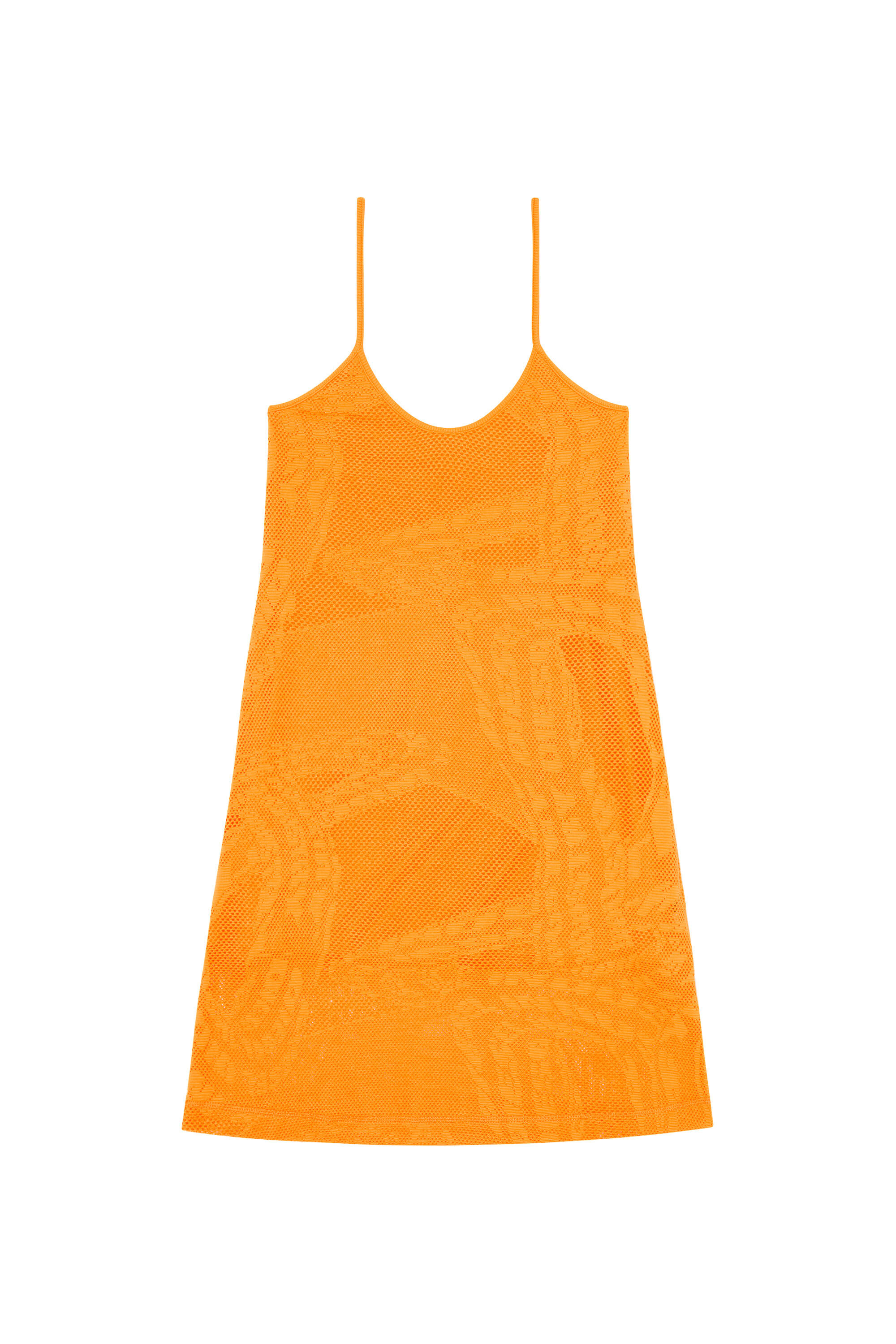 Diesel - D-JAQUNET, Female's ワンピース メッシュ ストラップドレス in オレンジ - 2