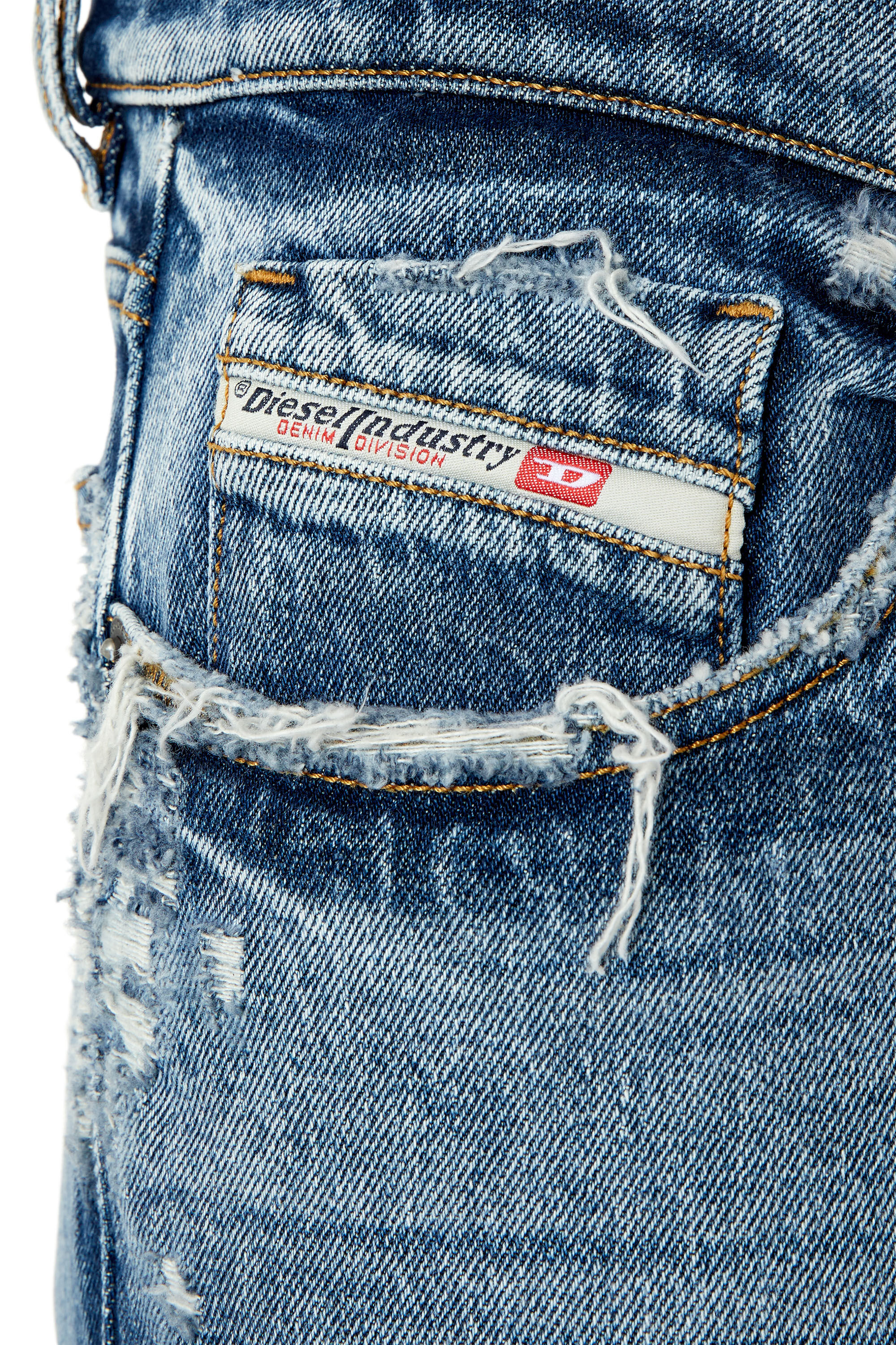 Diesel - Slim Jeans 2019 D-Strukt 09F16, ミディアムブルー - Image 4