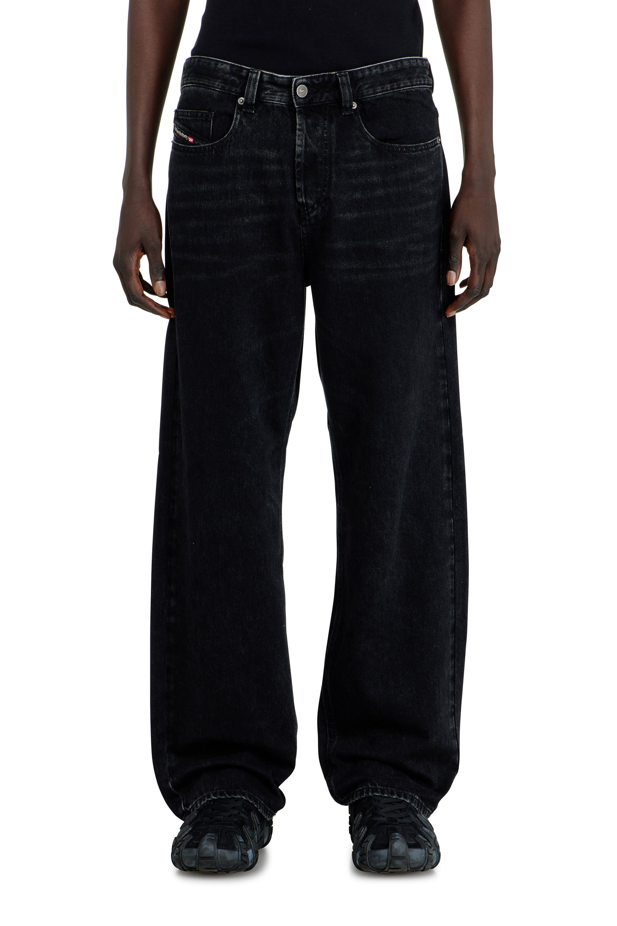 Diesel - Male's Relaxed Jeans 2001 D-Macro 09P09, ブラック/ダークグレー - 5