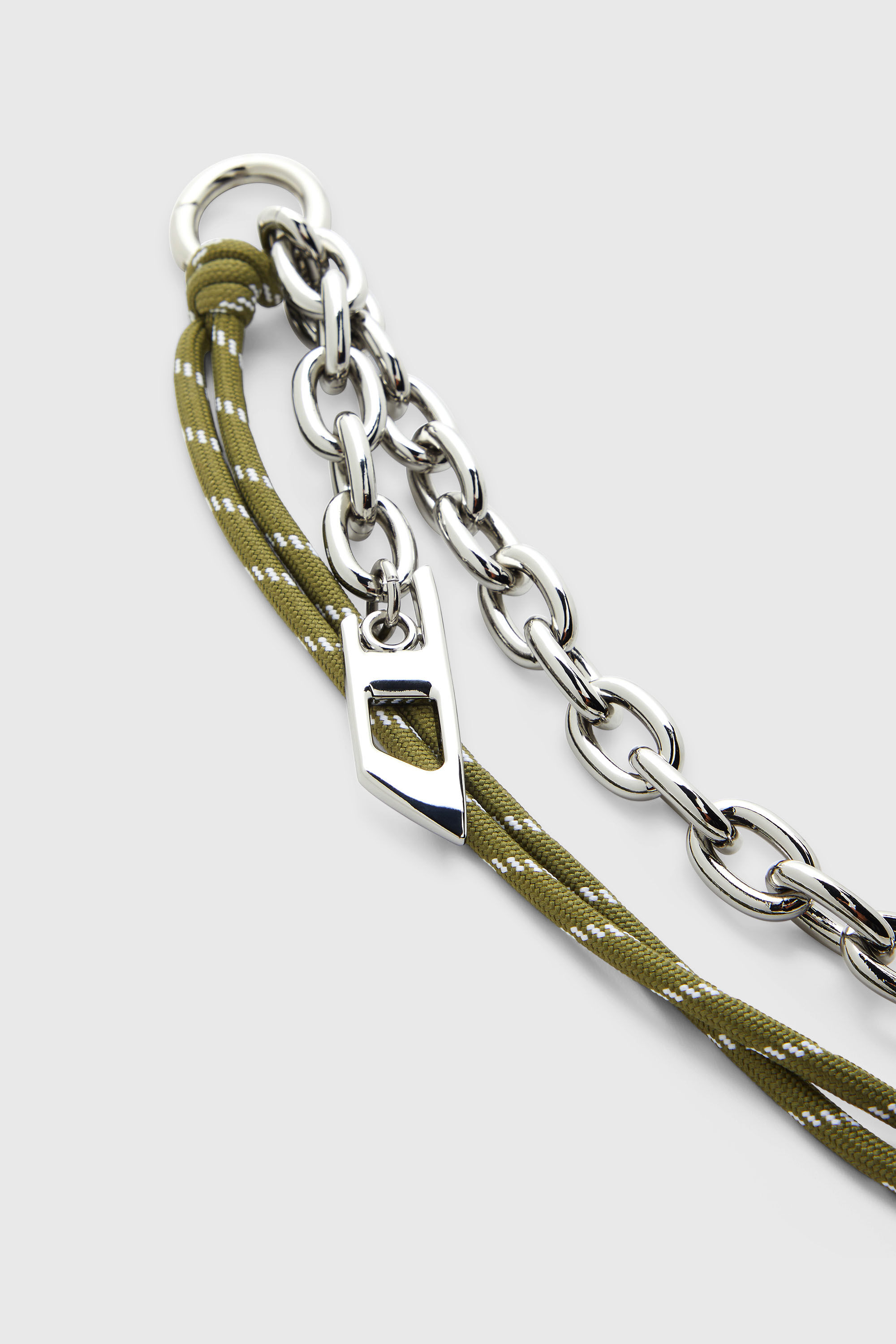 CHAIN-D L Charm in chain and rope｜シルバー｜ウィメンズ｜DIESEL