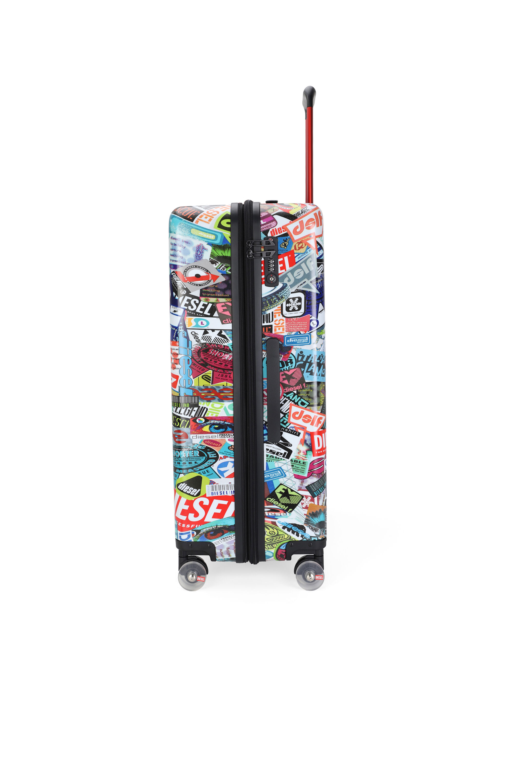 Diesel - DIESEL PC PRINTED TROLLEY-STICKERS- DSL0, Unisex's Sticker style suitcase size L in マルチカラー - 3