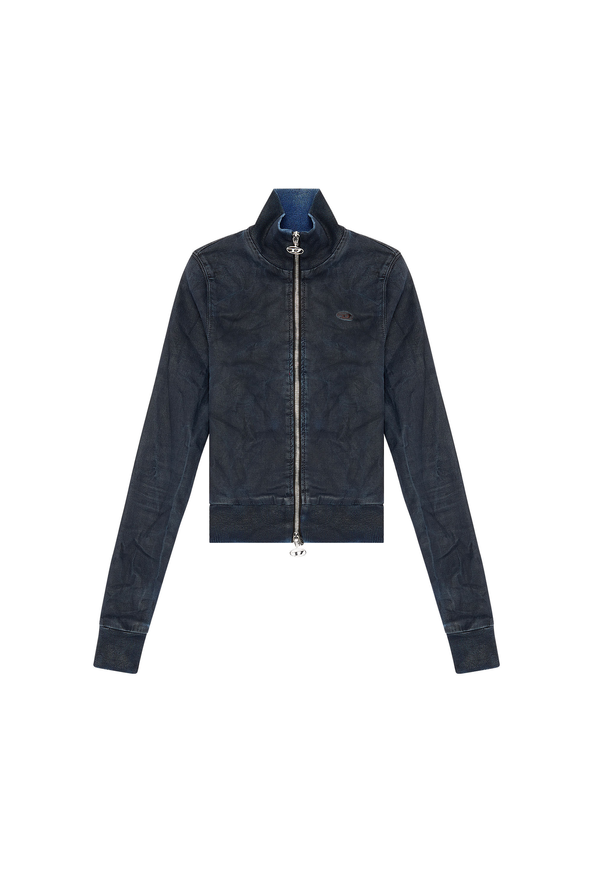 Diesel - D-EMY-NE, Female's スウェットデニムブルゾンジャケット in ダークブルー - 2
