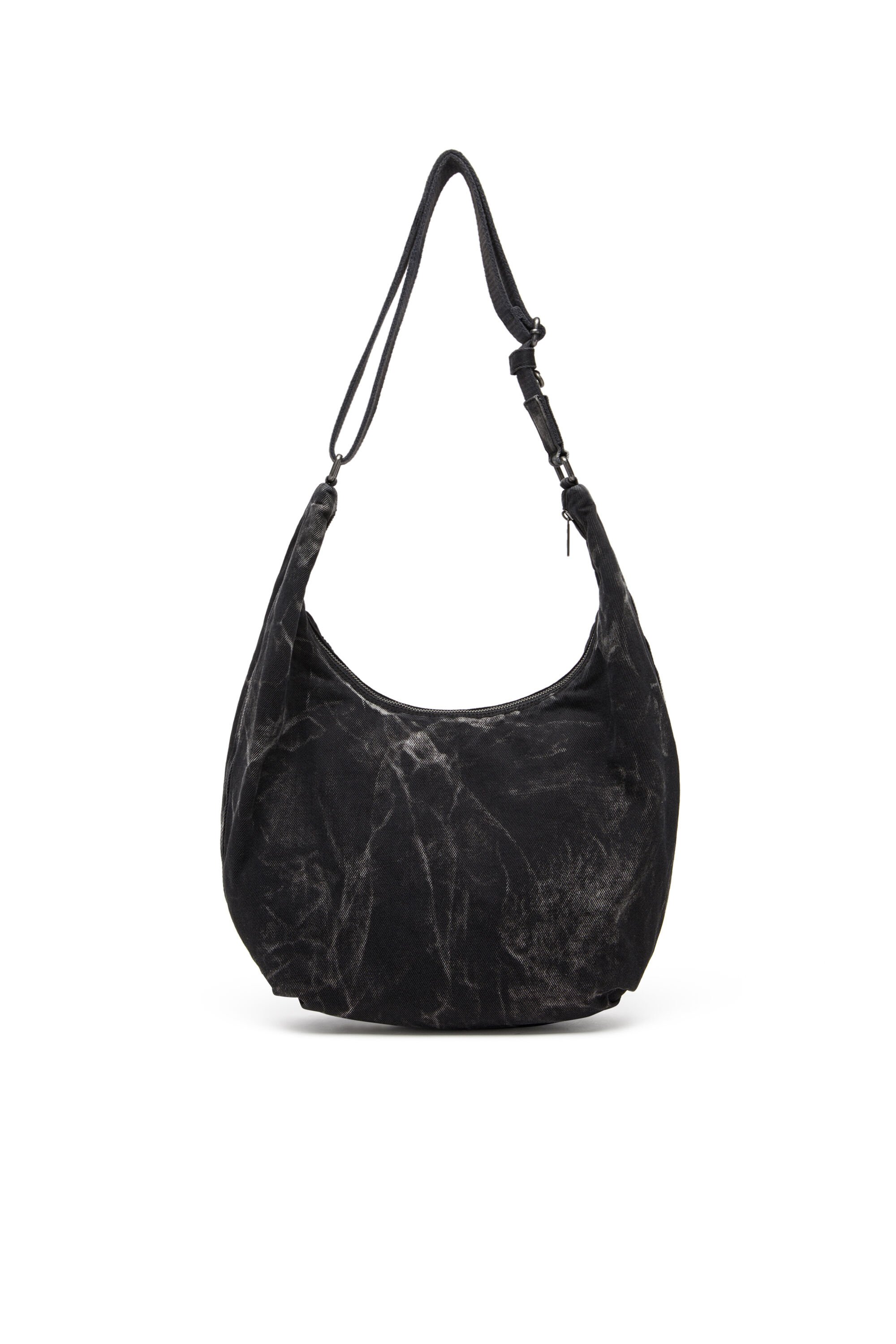 Diesel - RAVE HOBO X, Unisex's Rave - Hobo denim bag with zipper in ブラック - 3