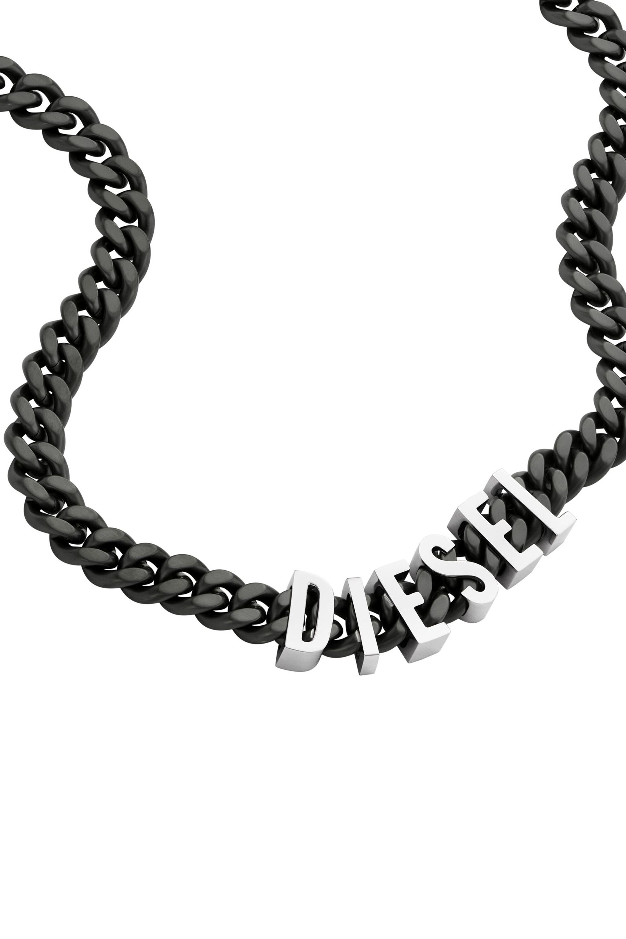 Diesel - DX1487, Unisex's Two-Tone stainless steel chain necklace in ブラック - 1