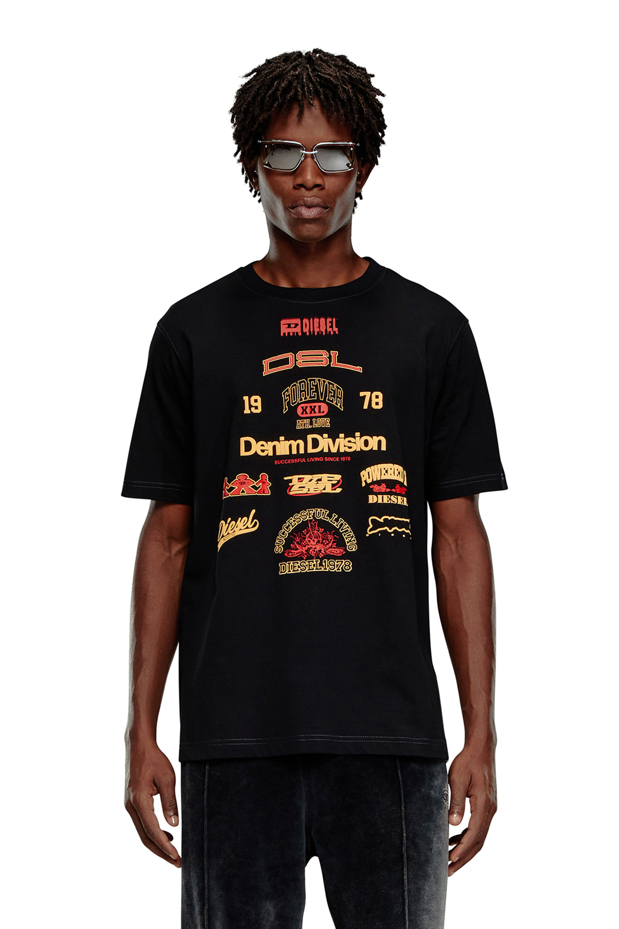T-JUST-N14 Tシャツ｜ブラック｜メンズ｜DIESEL
