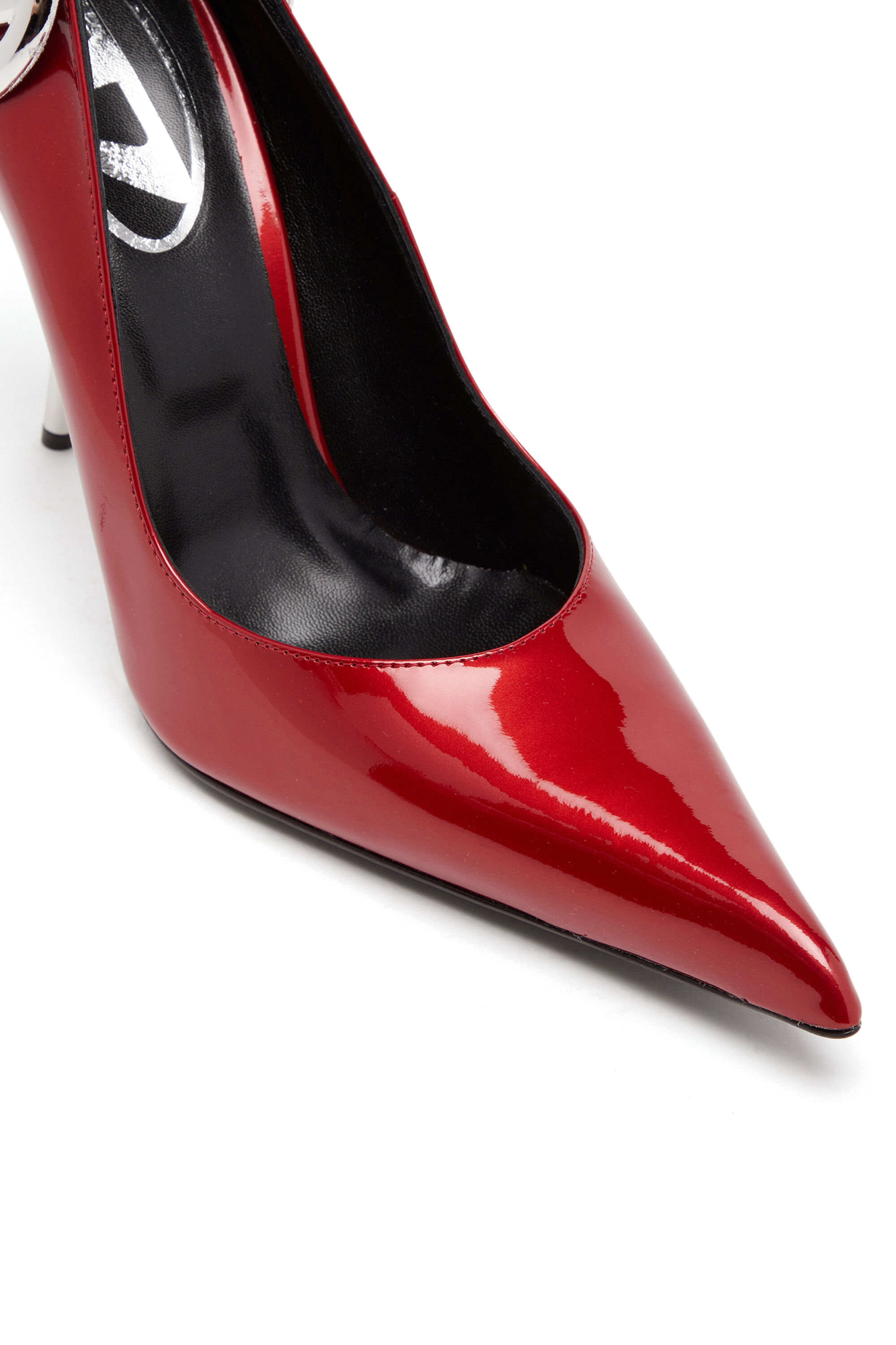Diesel - D-TEN&HALF P, Female's D-Ten&Half-Patent leather pumps with Oval D heel in レッド - 7