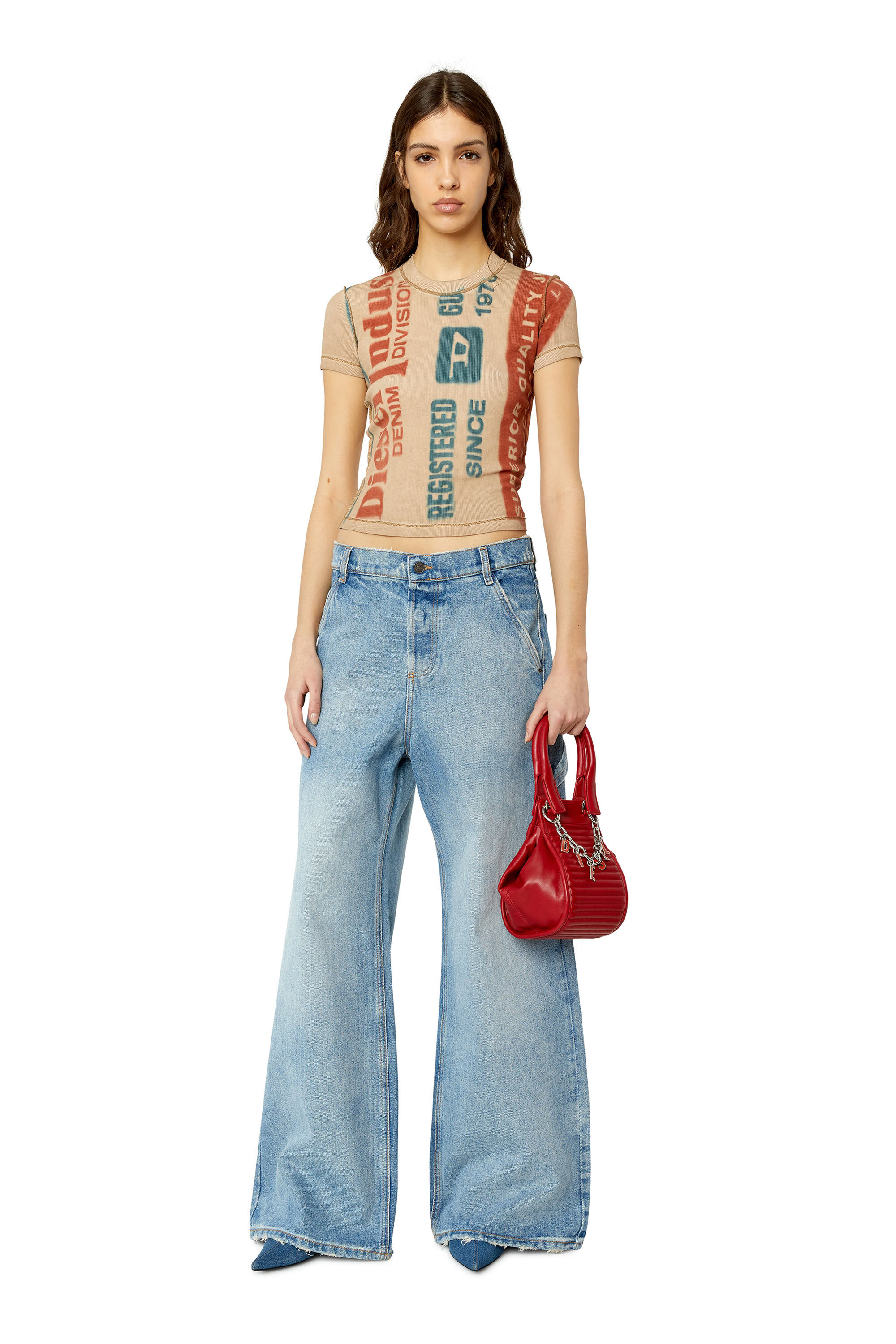 Diesel - Straight Jeans 1996 D-Sire 0EMAG, Female's SS23  デニム ルーズフィット ワークパンツ in ライトブルー - 1