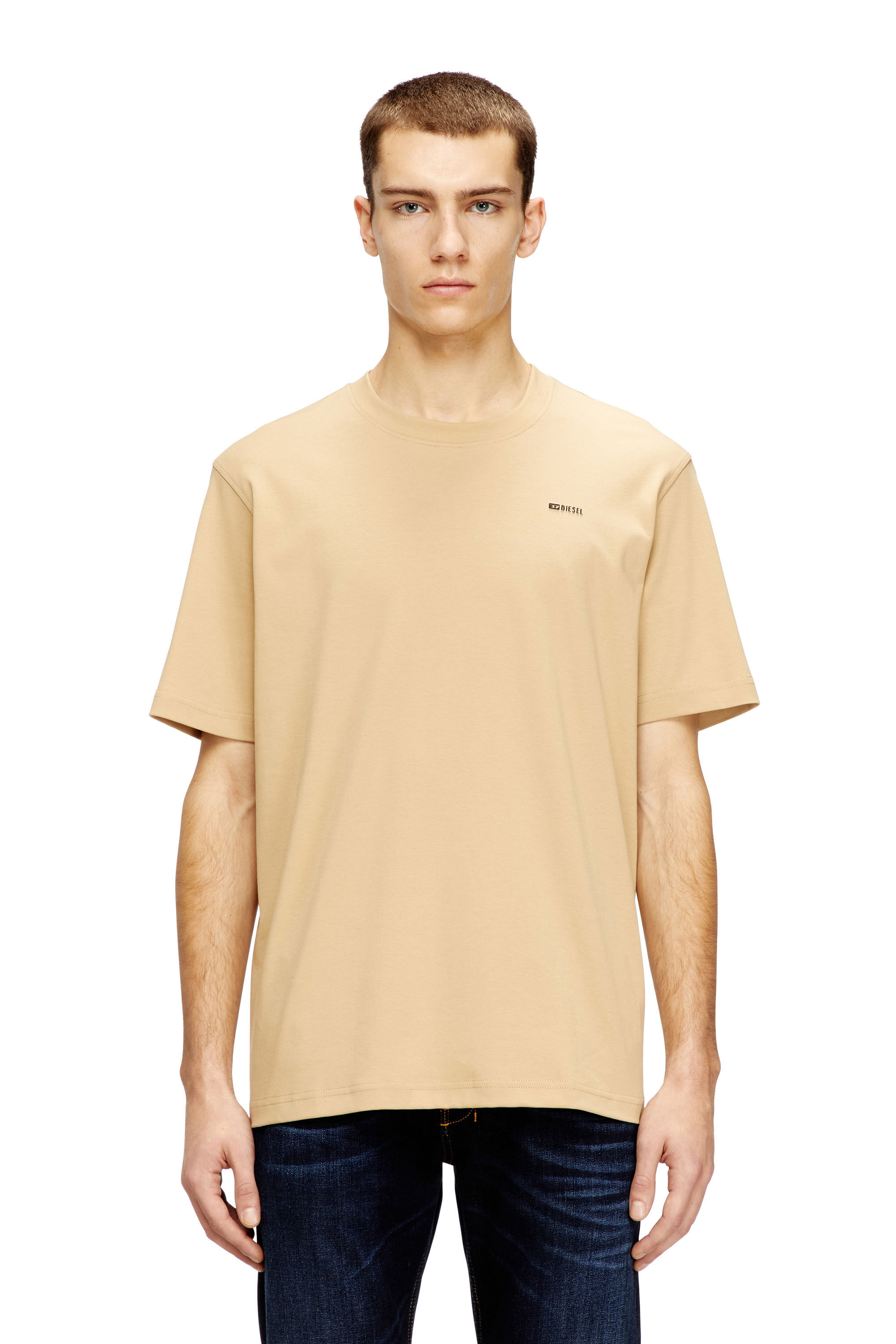 Diesel - T-ADJUST-MET, Male's Tシャツ in ベージュ - 3
