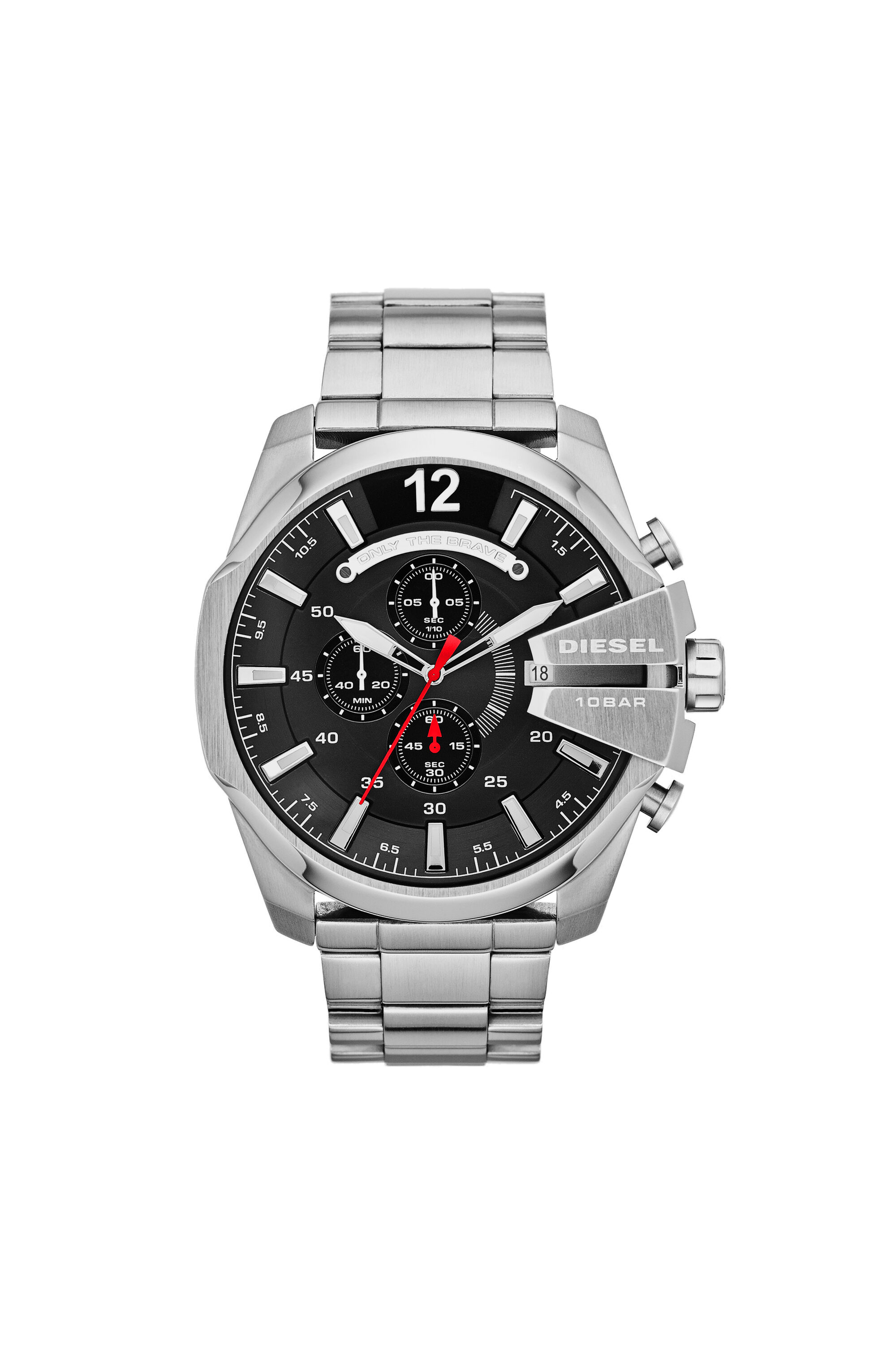 Diesel - DZ4308, Male's Mega Chief watch with orange and white details in グレー - 1