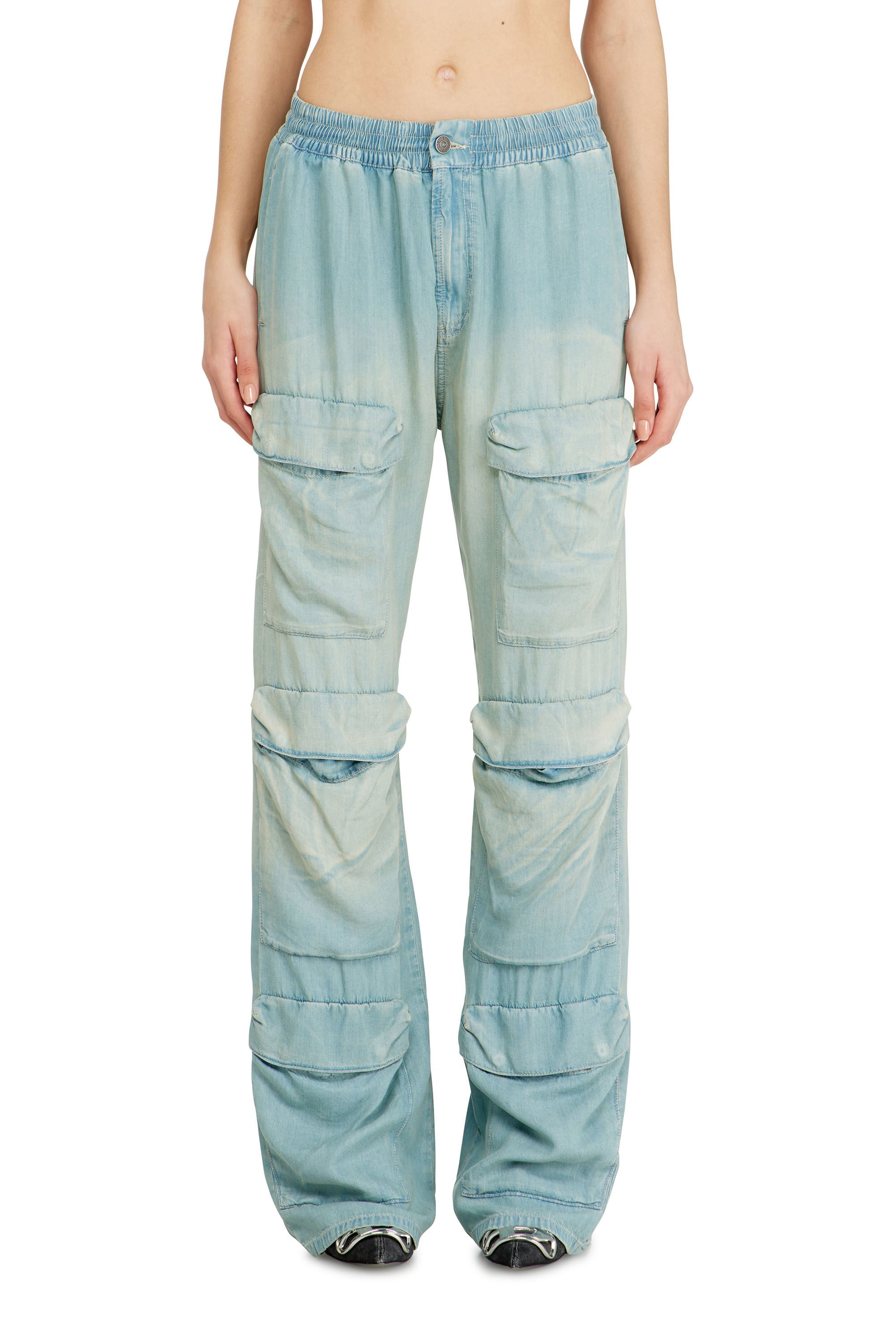 Diesel - Female's Regular Jeans D-Pocky 0ADCF, ライトブルー - 2