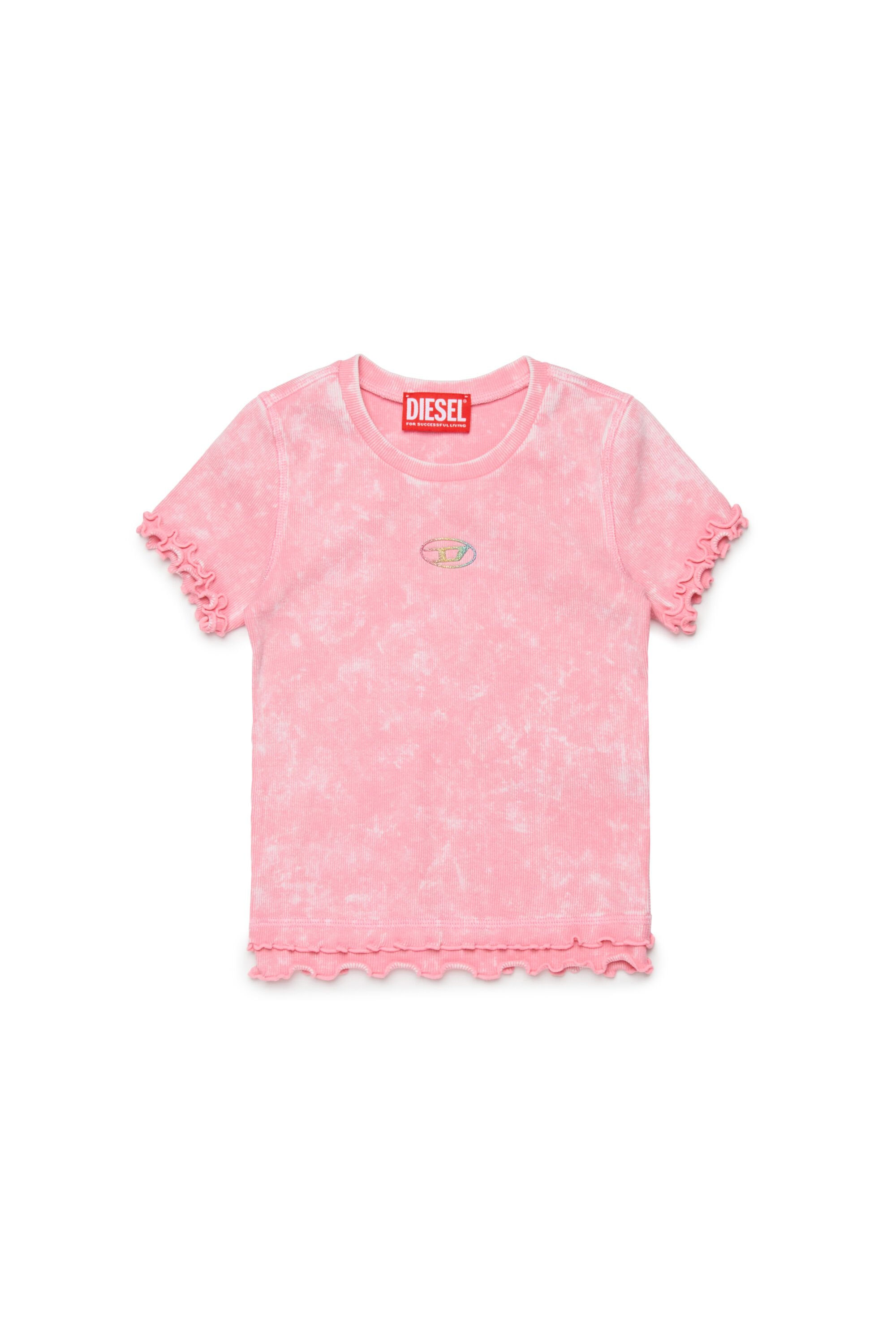 Diesel - TAILIA, Female's Tシャツ in ピンク / ホワイト - 1