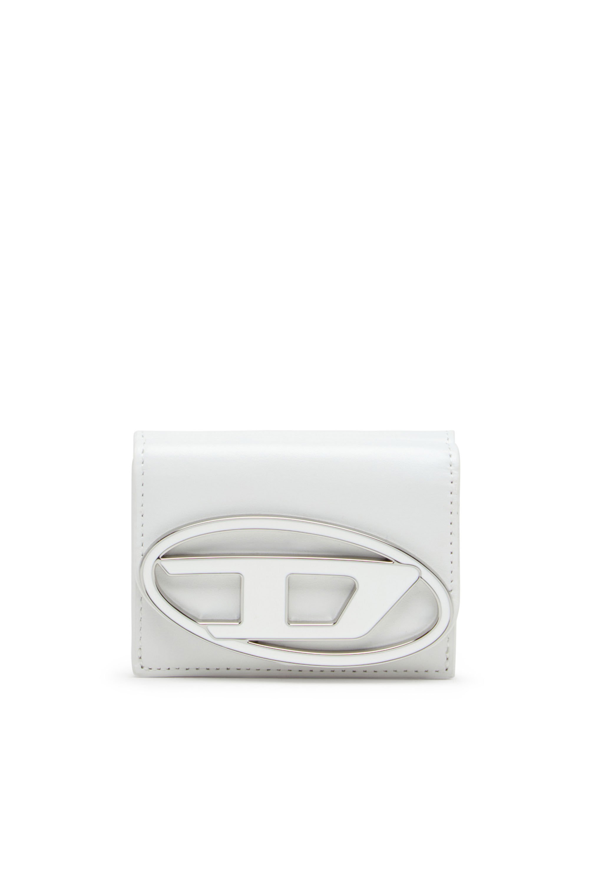 1DR TRI FOLD COIN XS II Tri-fold wallet in leather｜ホワイト｜ウィメンズ｜DIESEL