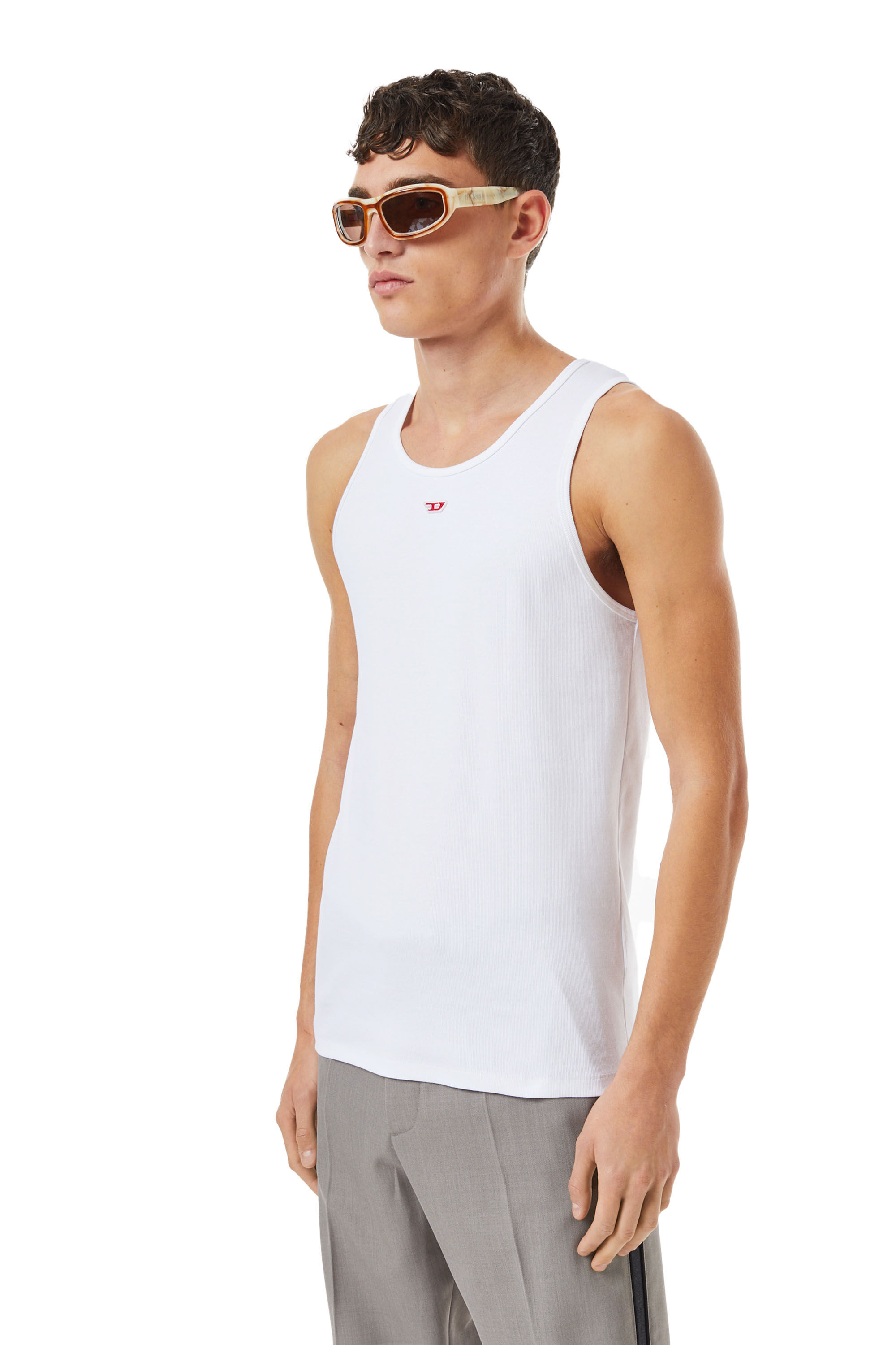 Diesel - T-LIFTY-D, Male's タンクトップ ロゴ in ホワイト - 6