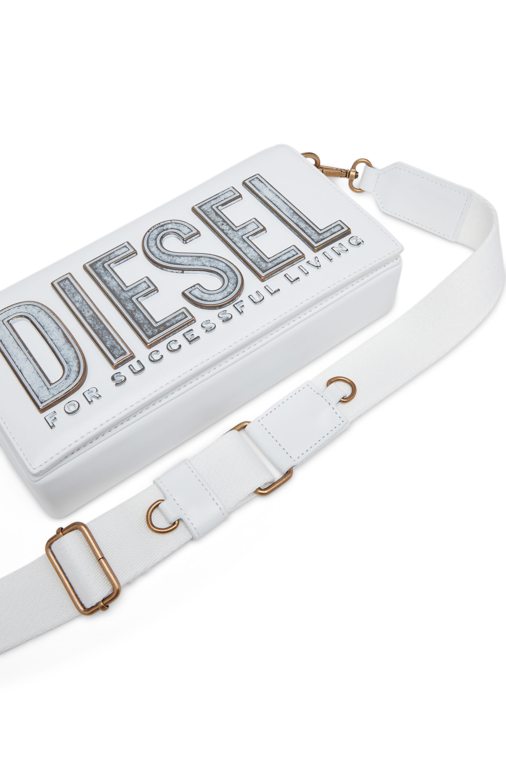 Diesel - BISCOTTO SHOULDER BAG M, ホワイト - Image 6