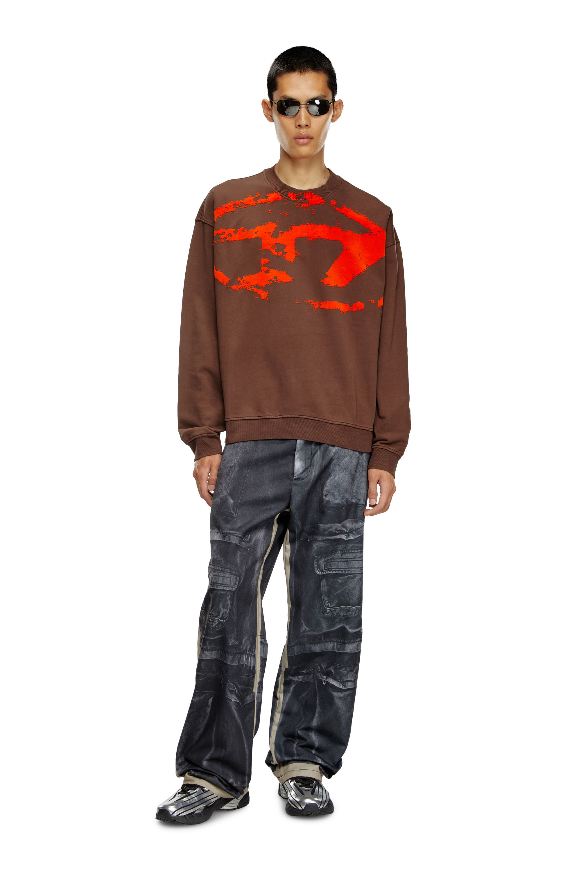 S-BOXT-N5 スウェット｜ブラウン｜メンズ｜DIESEL