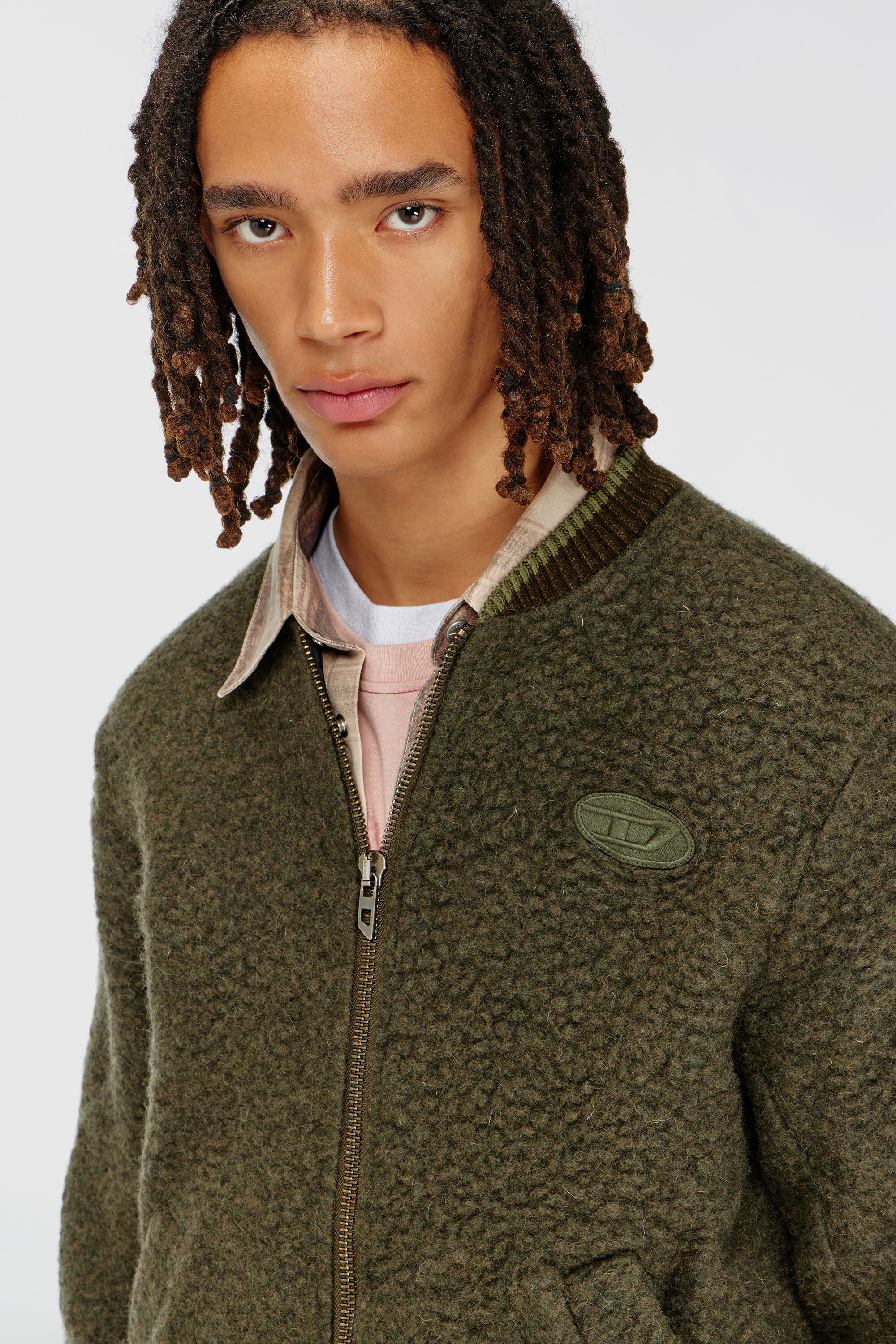 Diesel - S-REDS, Male's ボンバージャケット in ダークグリーン - 4