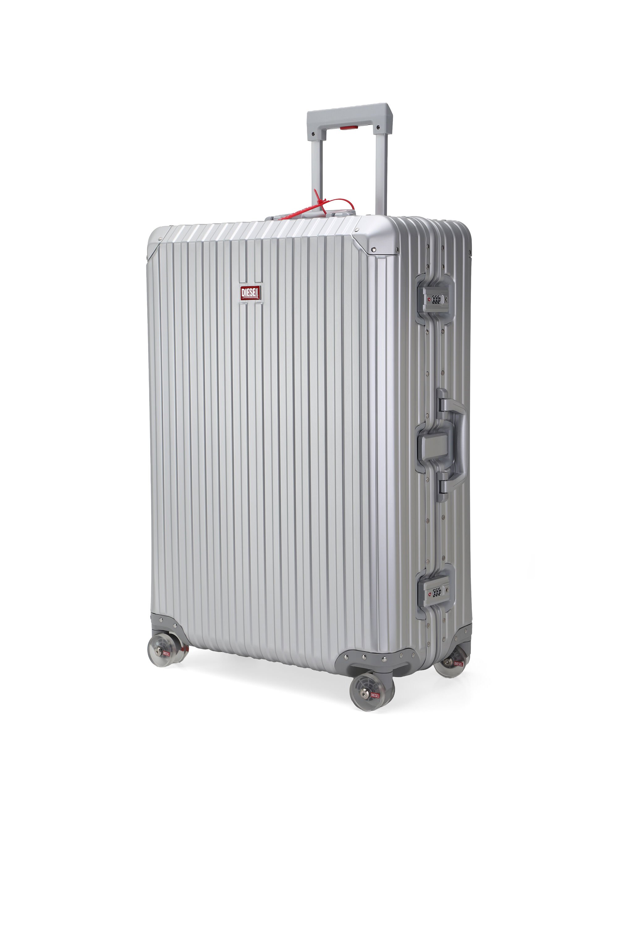 Diesel - DIESEL ALUMINUM TROLLEY- DSL002, Unisex's Aluminum Carry-On Luggage 28" in シルバー - 5
